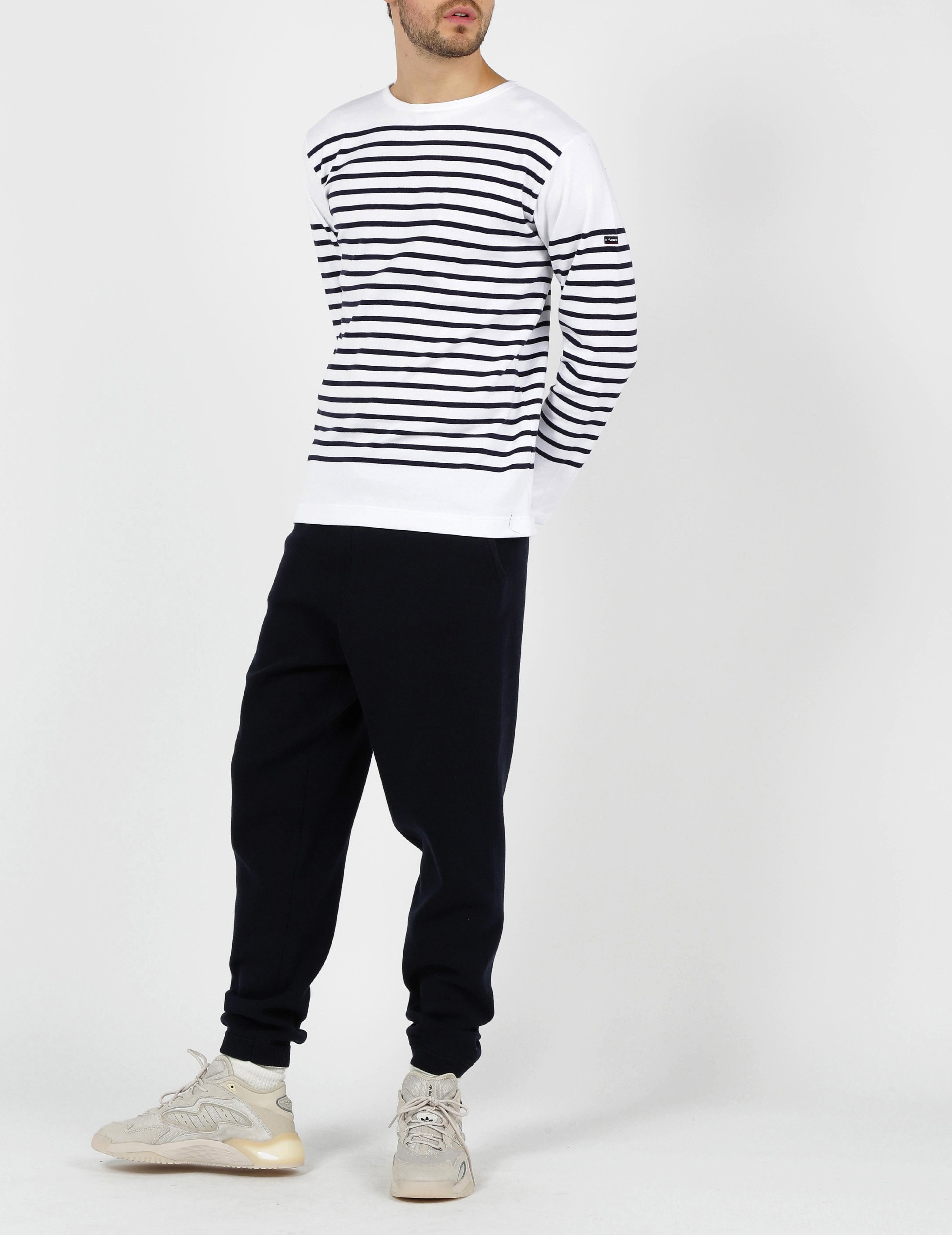 Marinière col rond en jersey de coton lourd ARMOR LUX Bleu