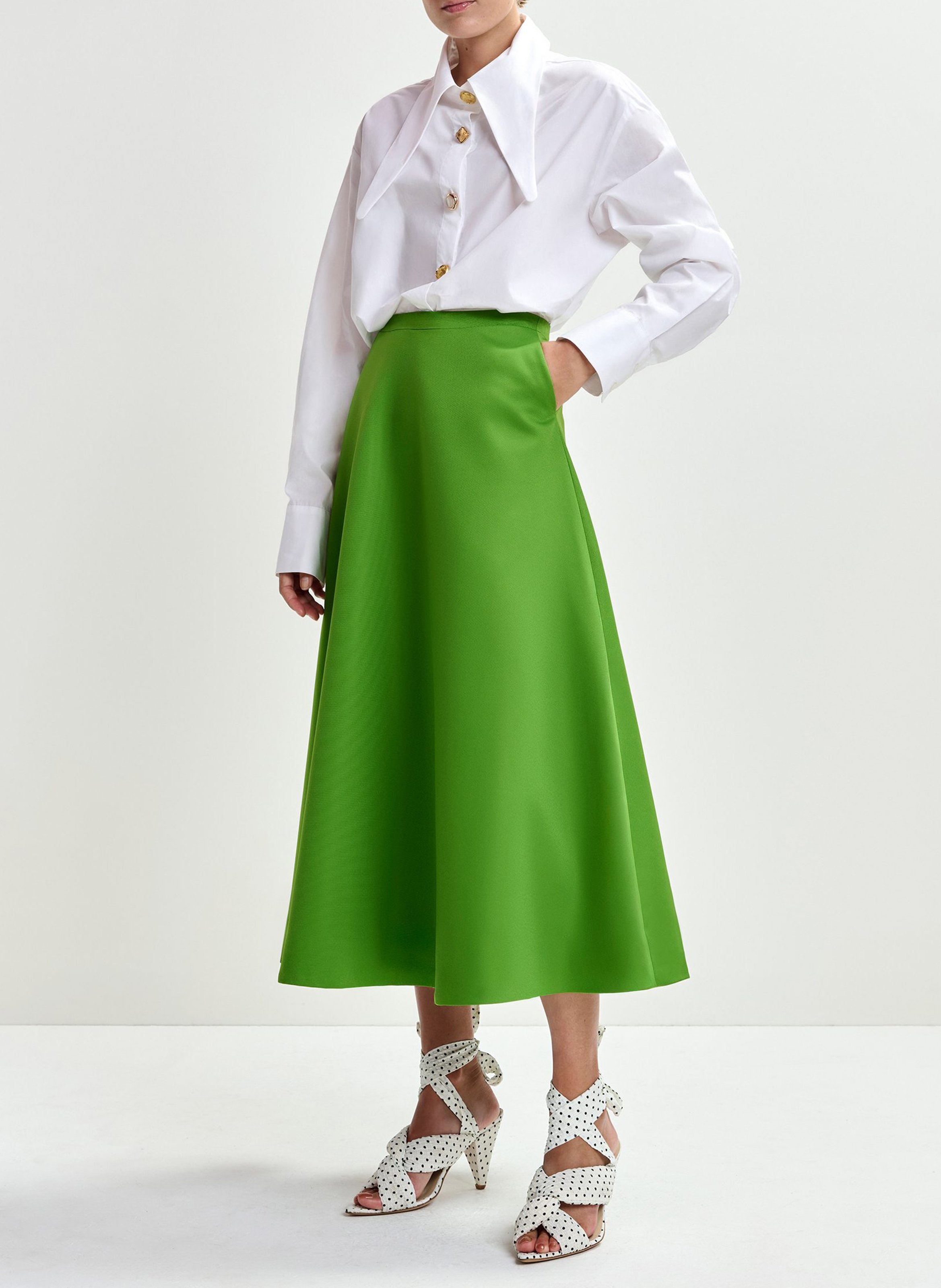 <p>Flared Maxi Skirt</p> ESSENTIEL ANTWERP Green