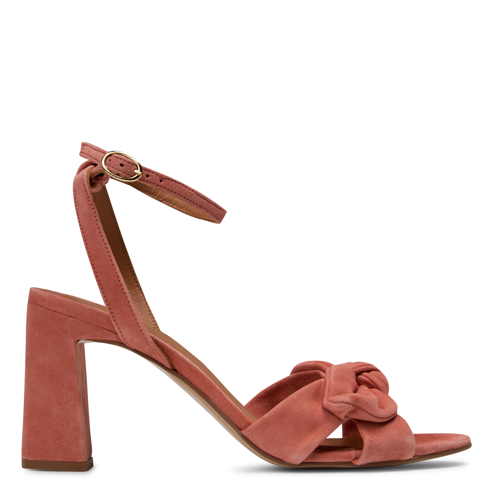 Halfhoge, leren sandalen MAISON 123 Roze