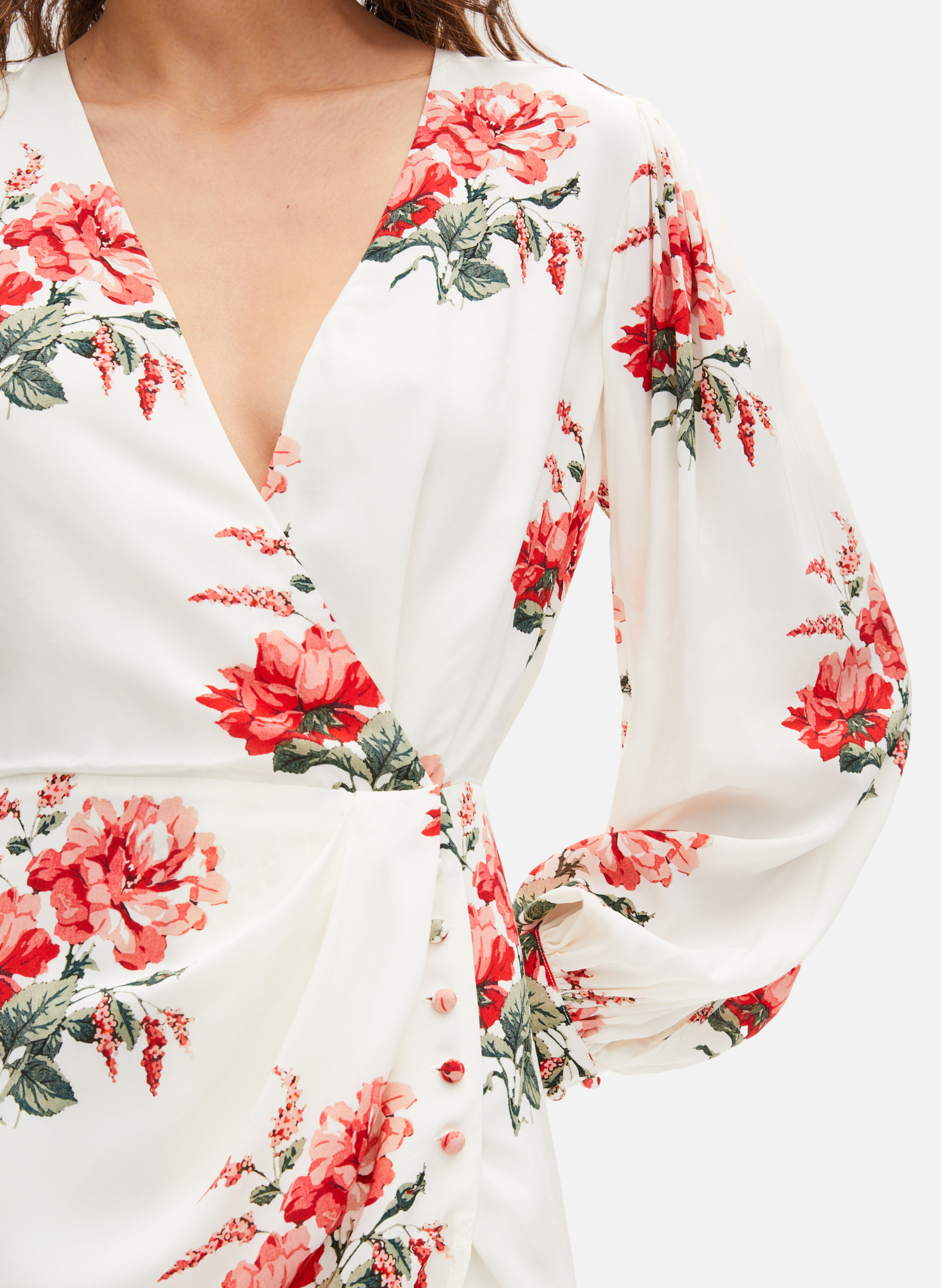 Short floral print wrap dress THE KOOPLES White