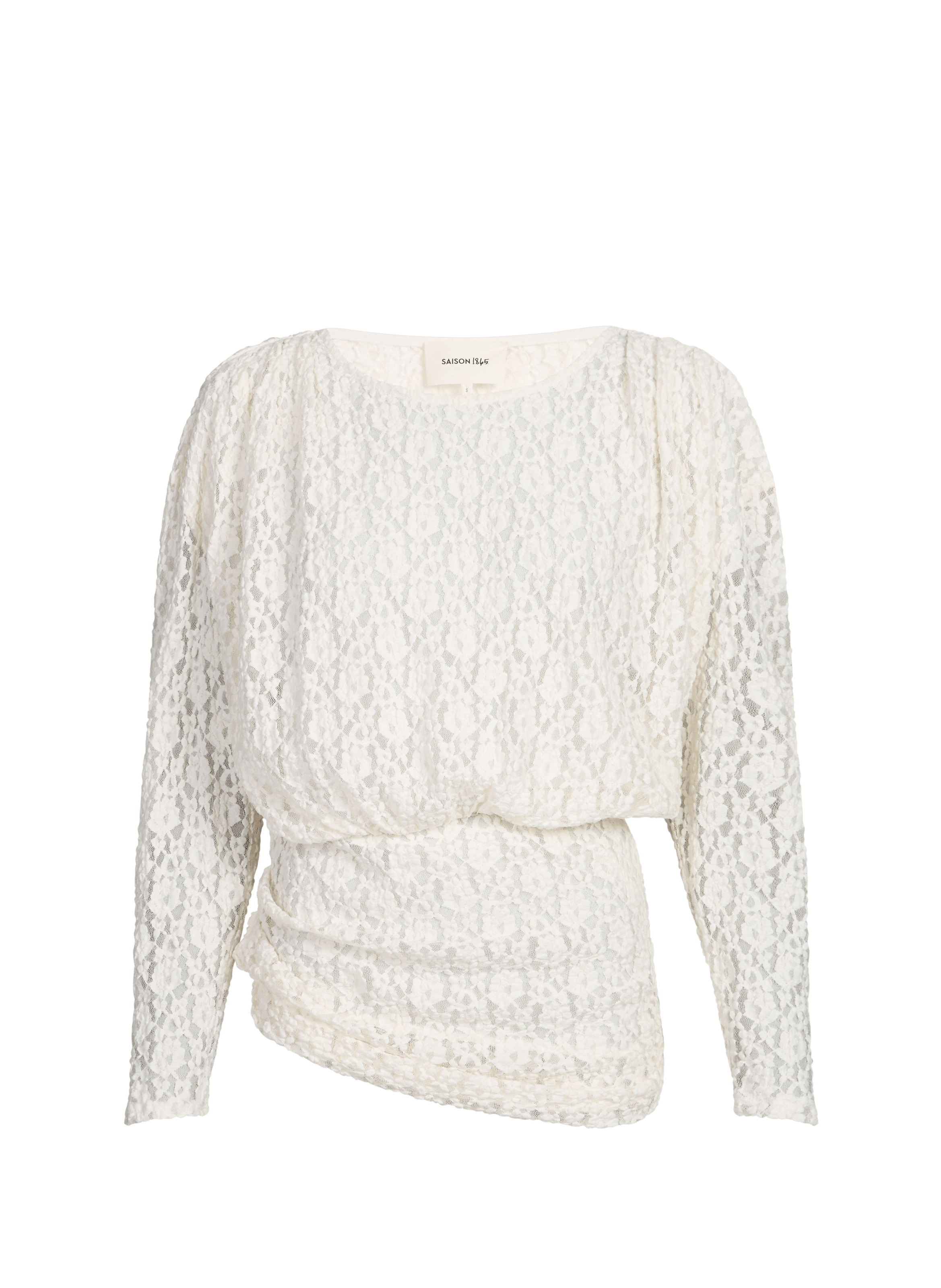 Top col rond en dentelle SAISON 1865 Beige