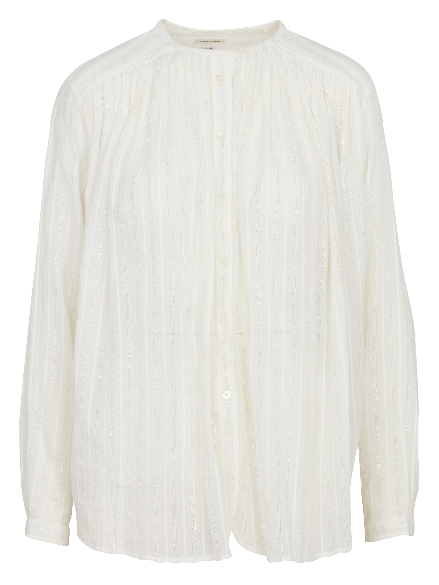 Oversized T-shirt met ronde hals in katoenmix LAURENCE BRAS Wit