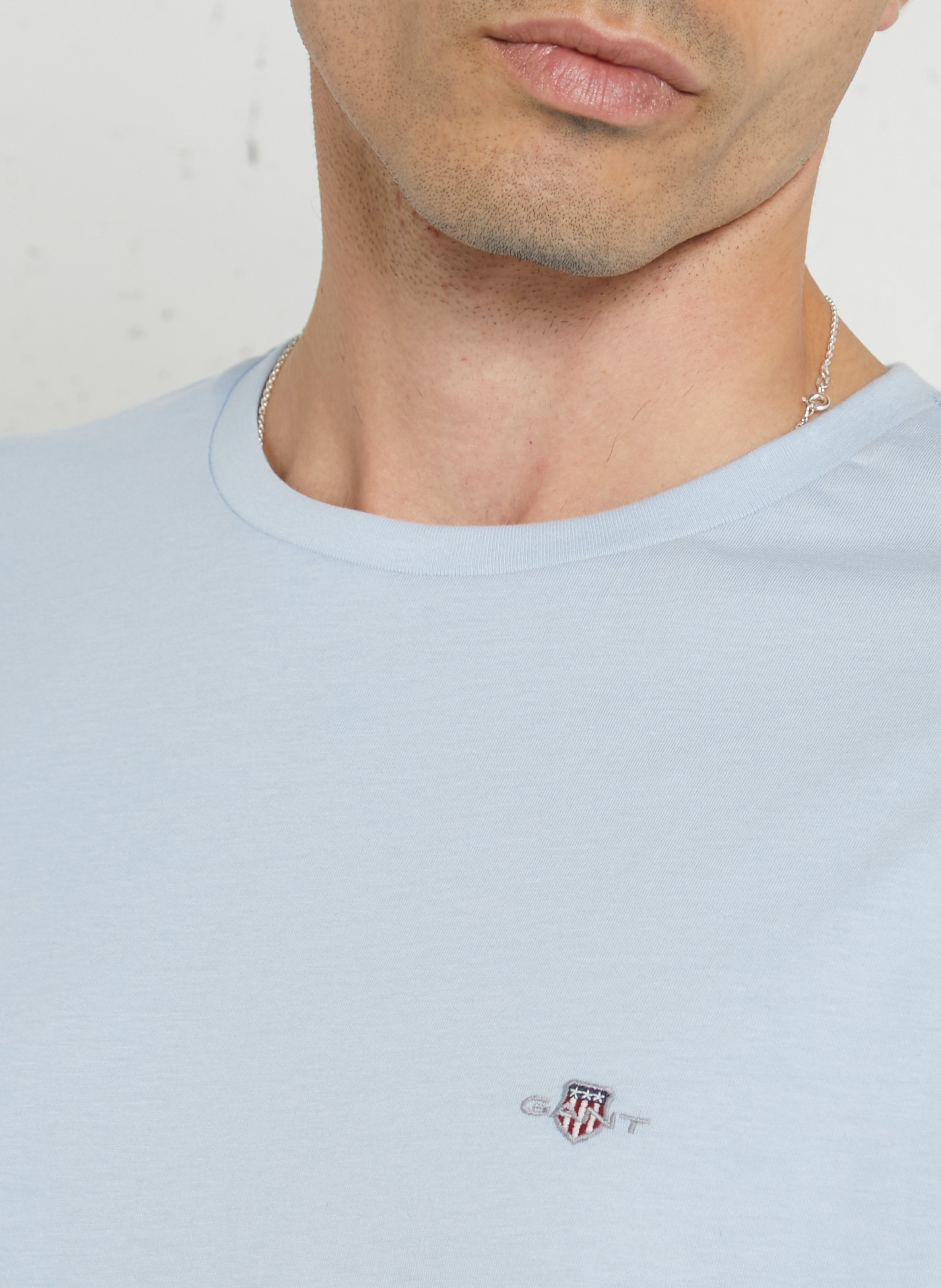 Tee-shirt en coton col rond GANT Bleu