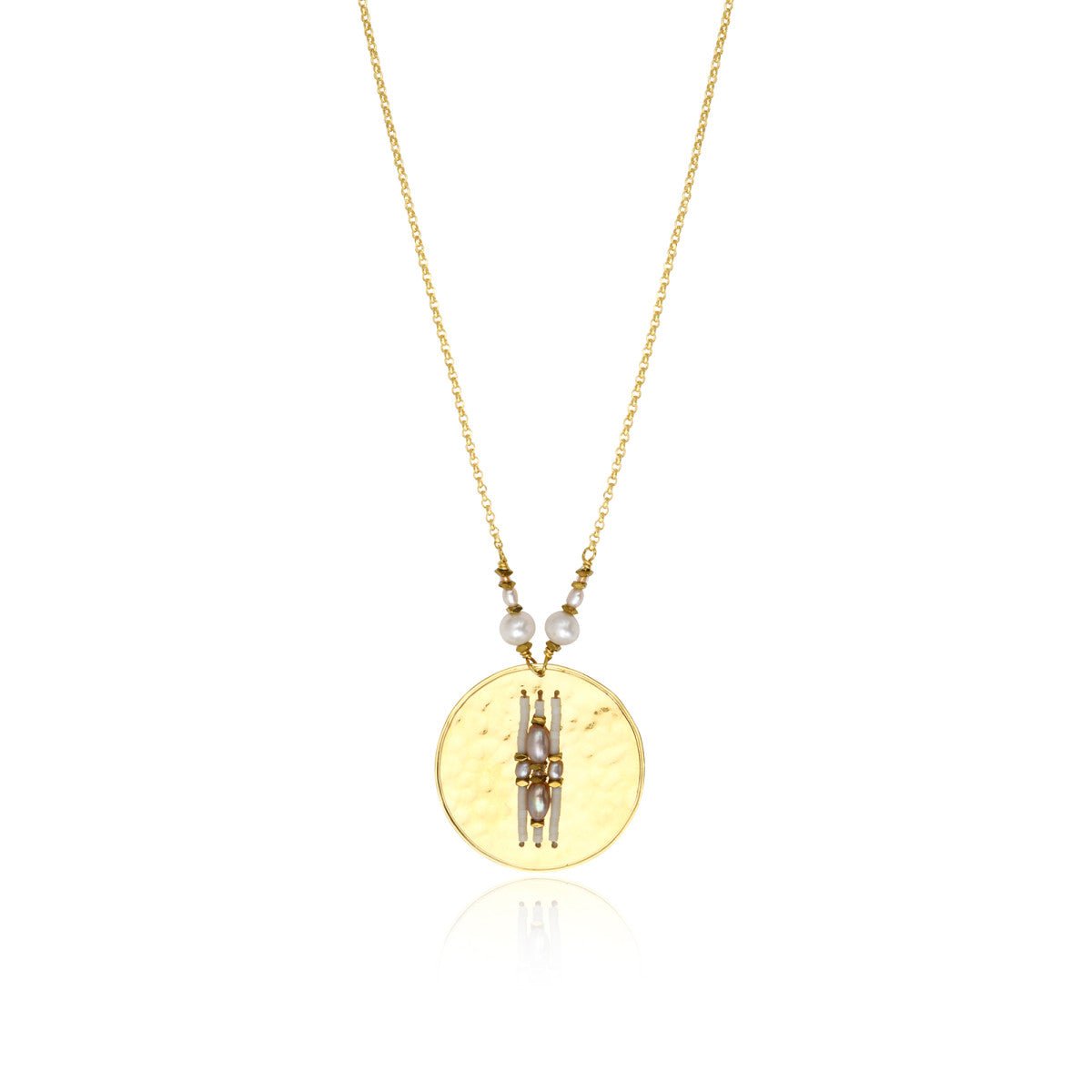 Adjustable pendant necklace   gold-plated SATELLITE PARIS