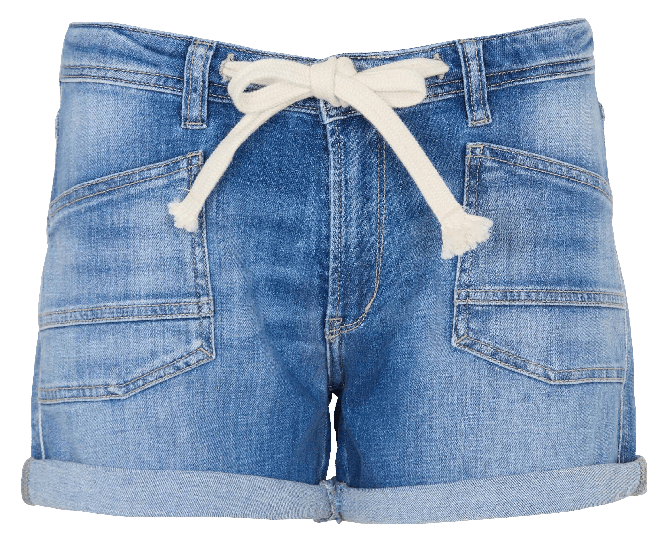 Straight cotton-blend shorts LE TEMPS DES CERISES Blue