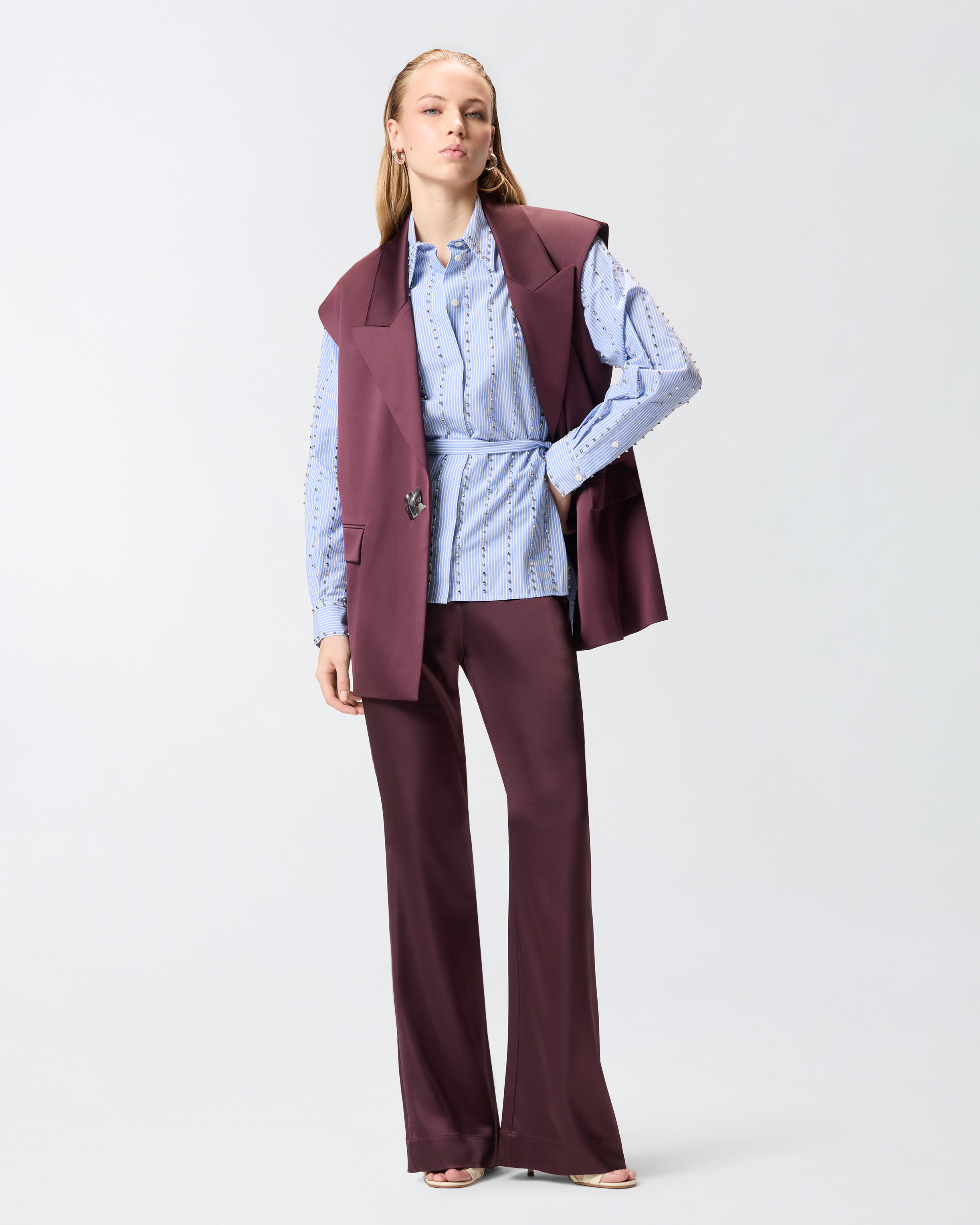 Chemise à rayures bijoux PINKO Multicolore