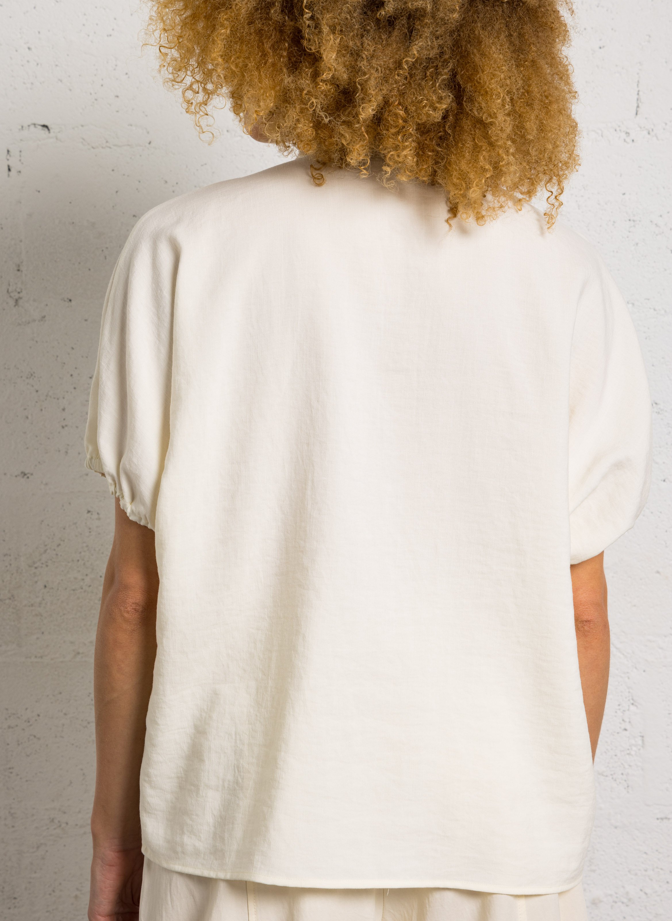 Blouse col rond JC SOPHIE Blanc