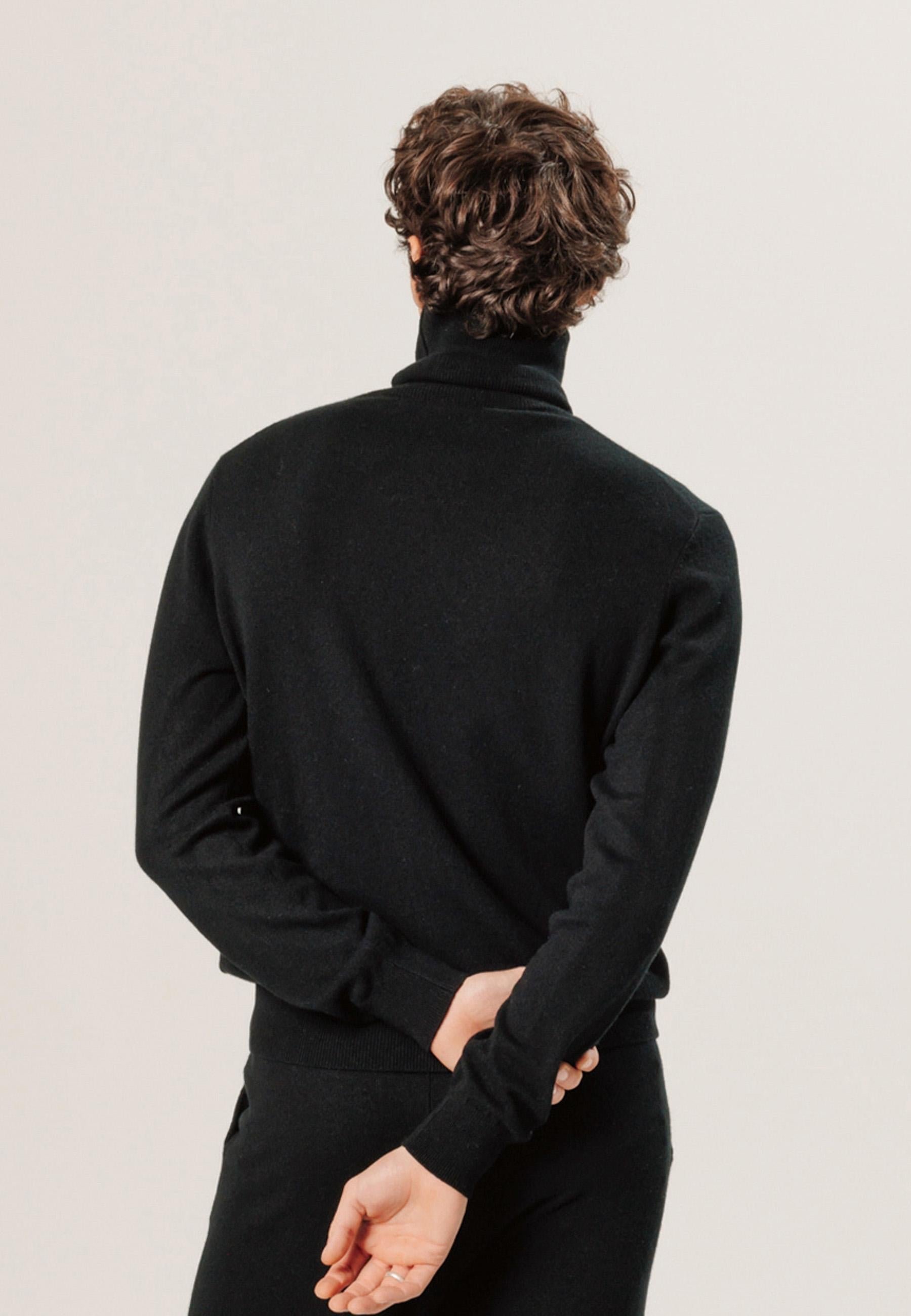 Pull col roulé en cachemire RODIER Noir