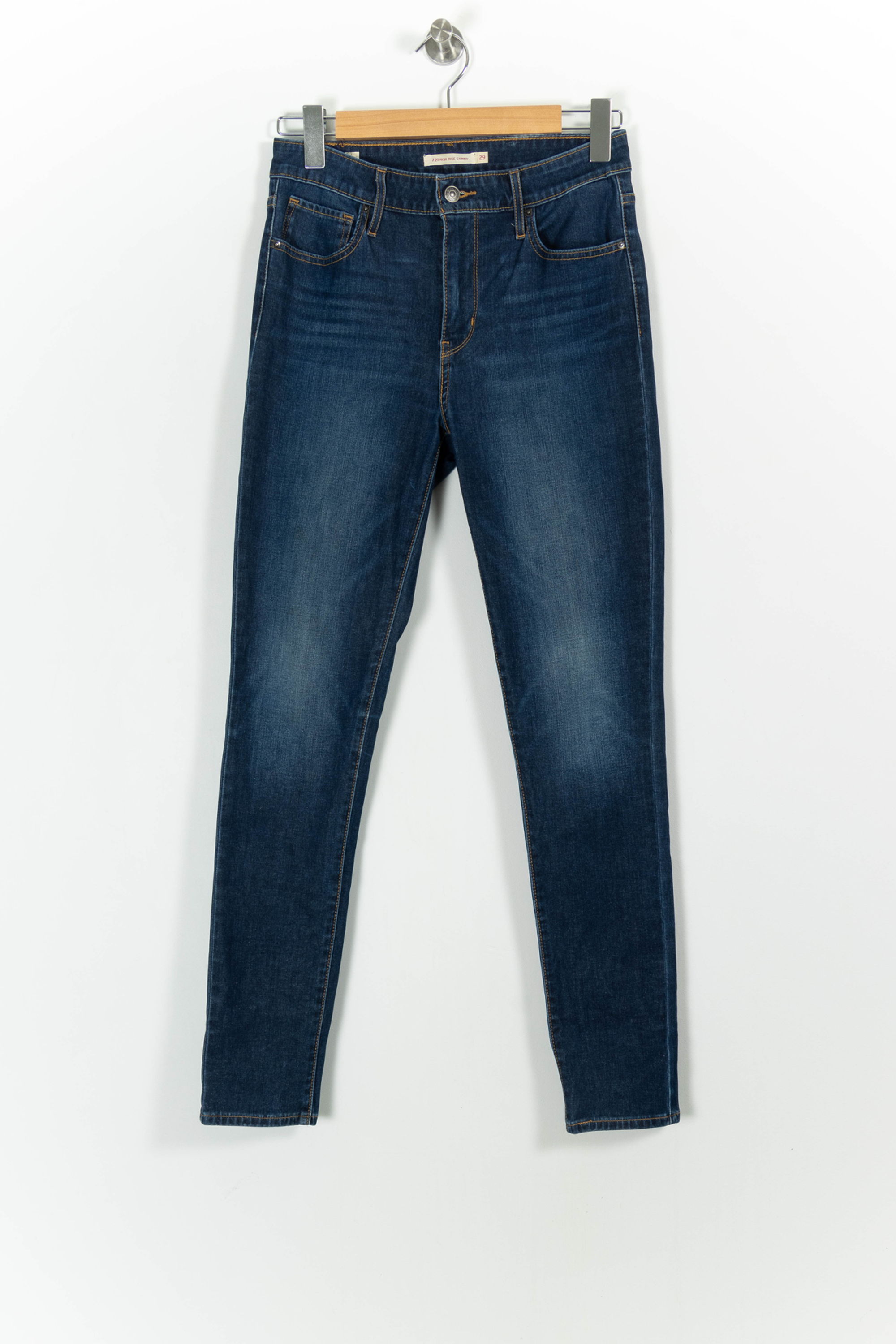 Cropped slim jeans with studs LEVI'S - Seconde main Blue