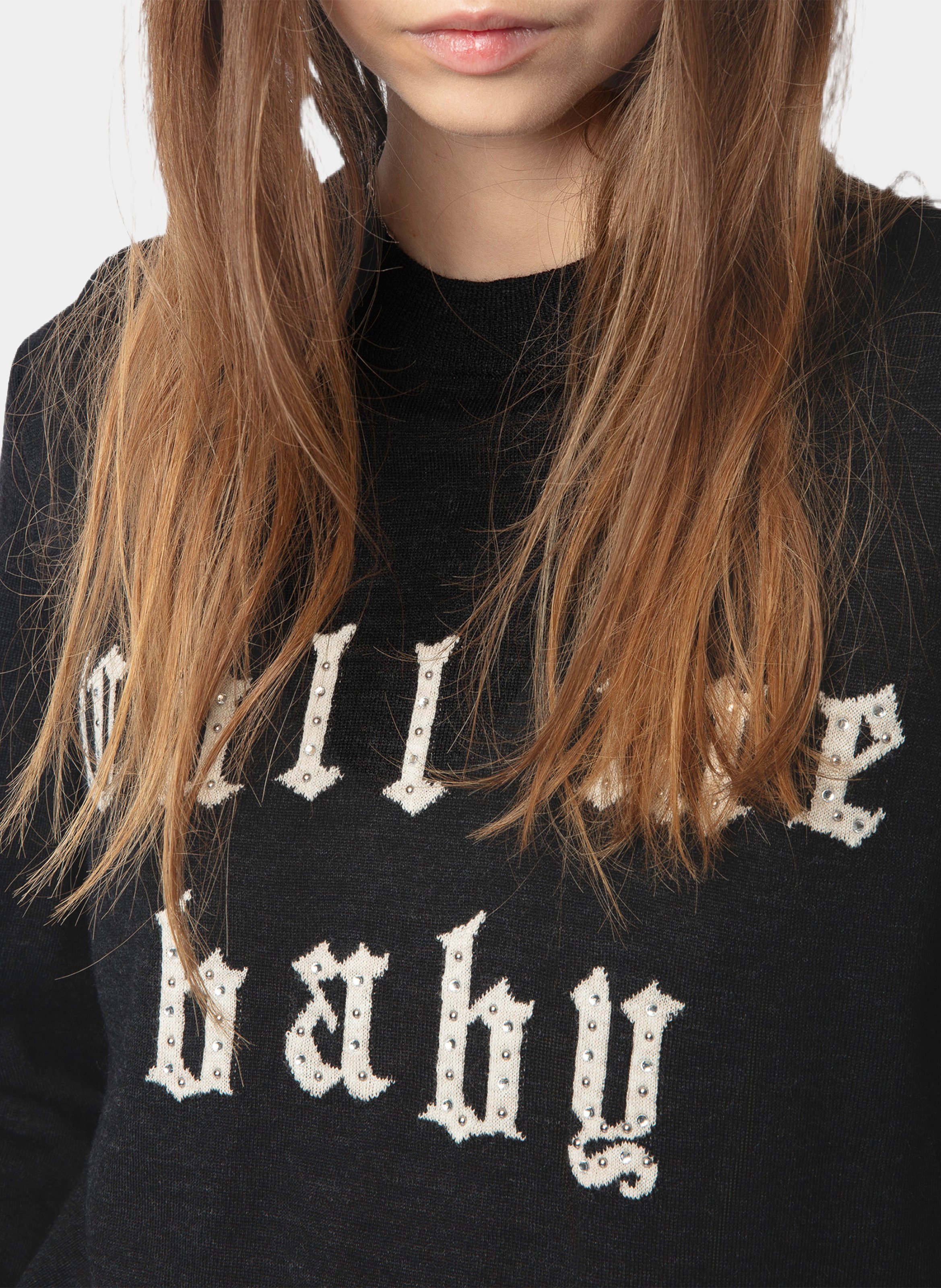 Pull droit en laine ZADIG&VOLTAIRE Gris