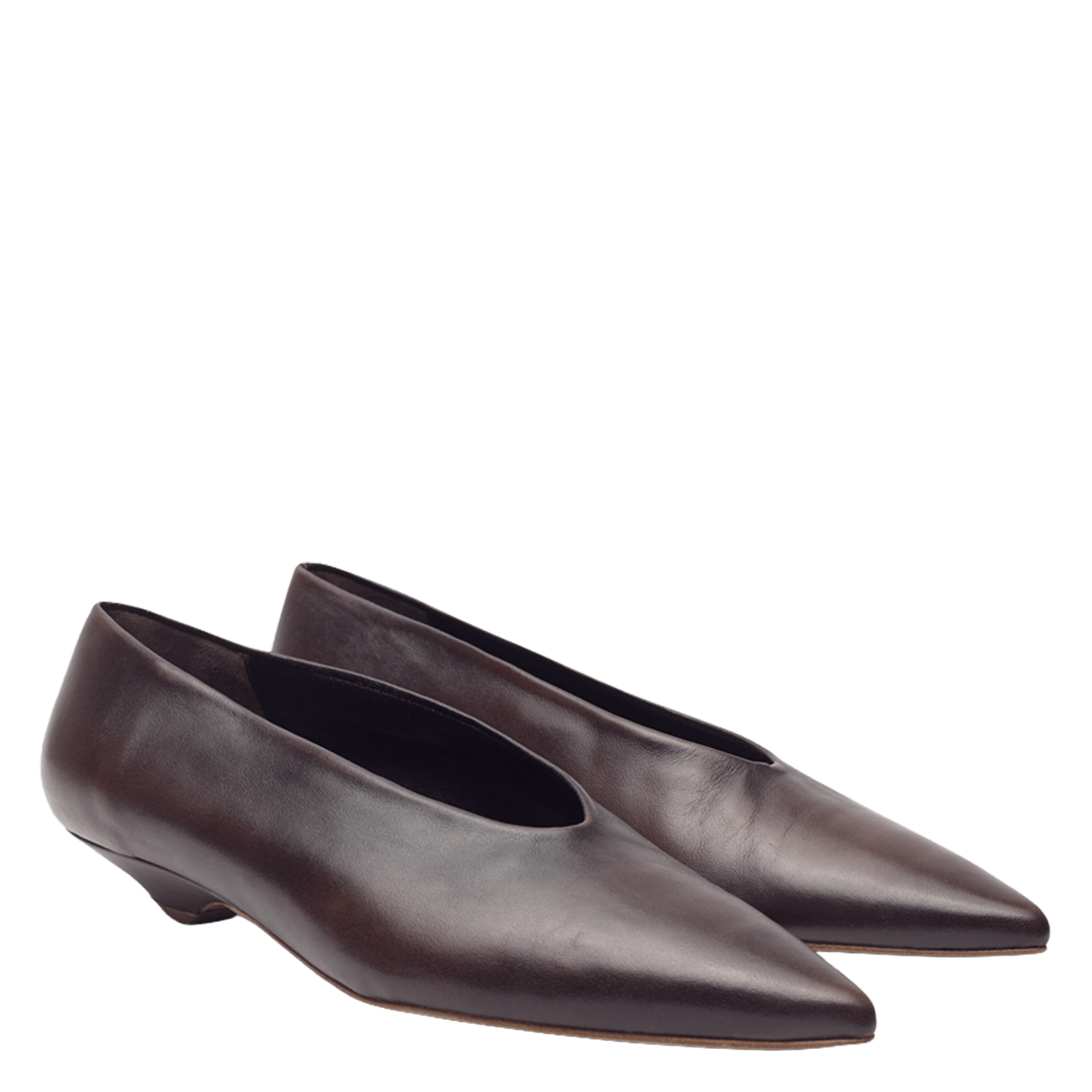 Leren pumps AUGUSTA Bruin