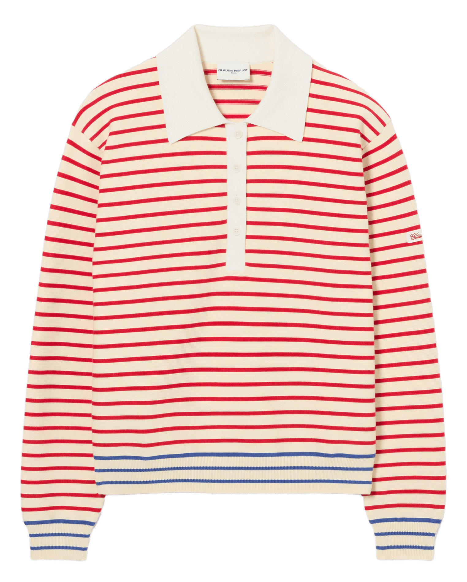 Pull droit col classique à rayures CLAUDIE PIERLOT Multicolore