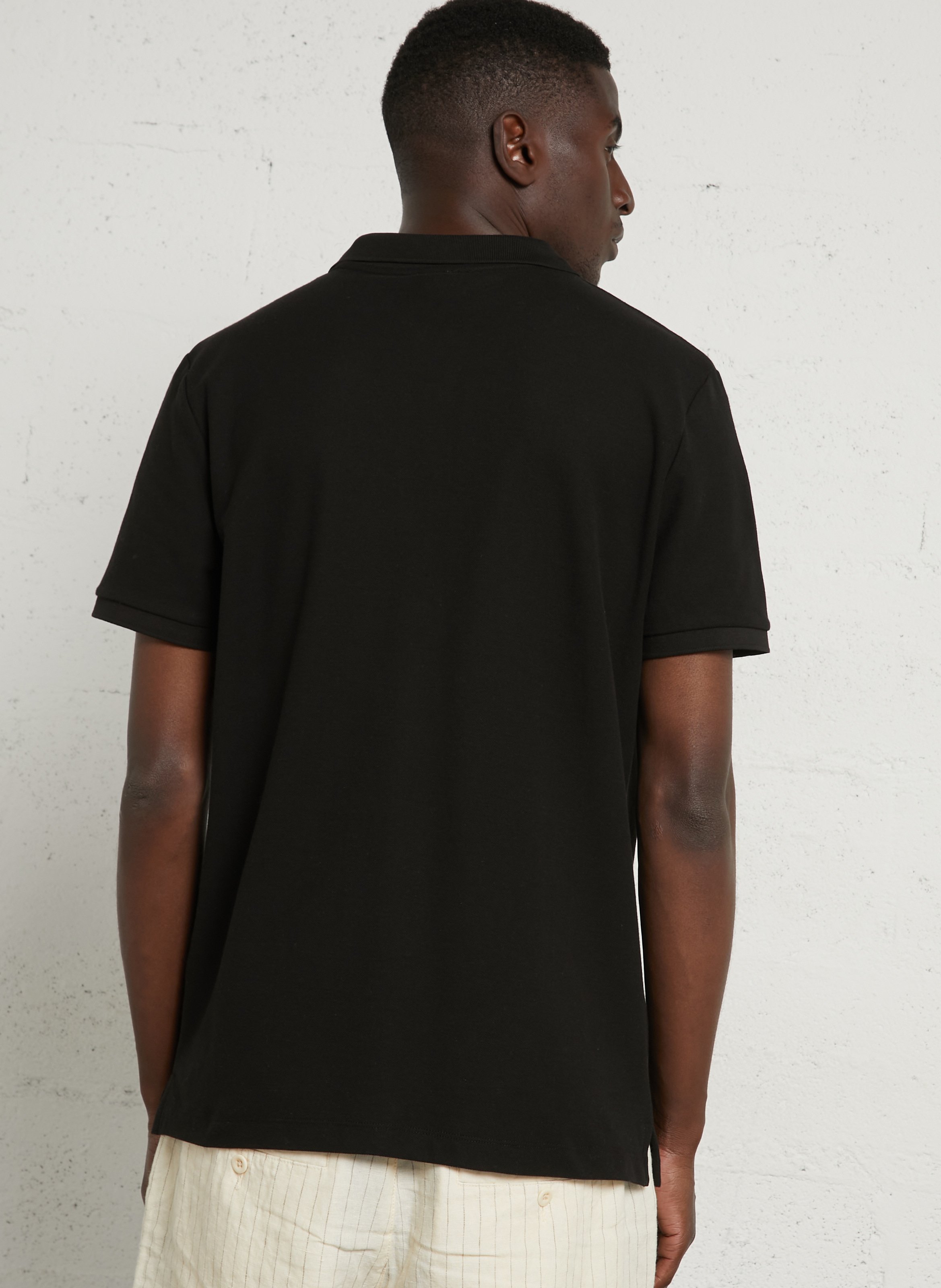 Polo blanc manches courtes AU PRINTEMPS PARIS Noir