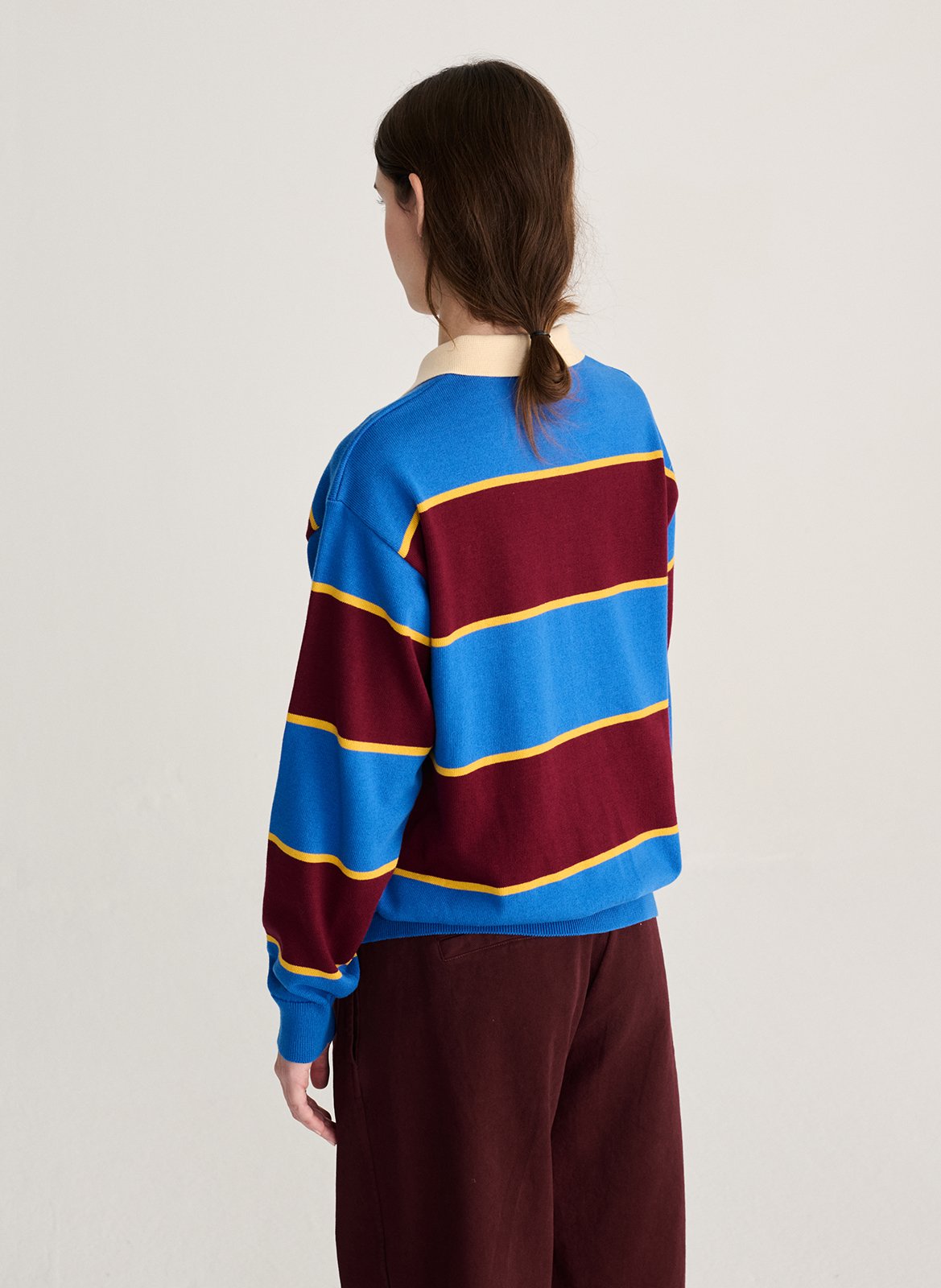 Polo ample manches longues rayé BOBO CHOSES Bleu