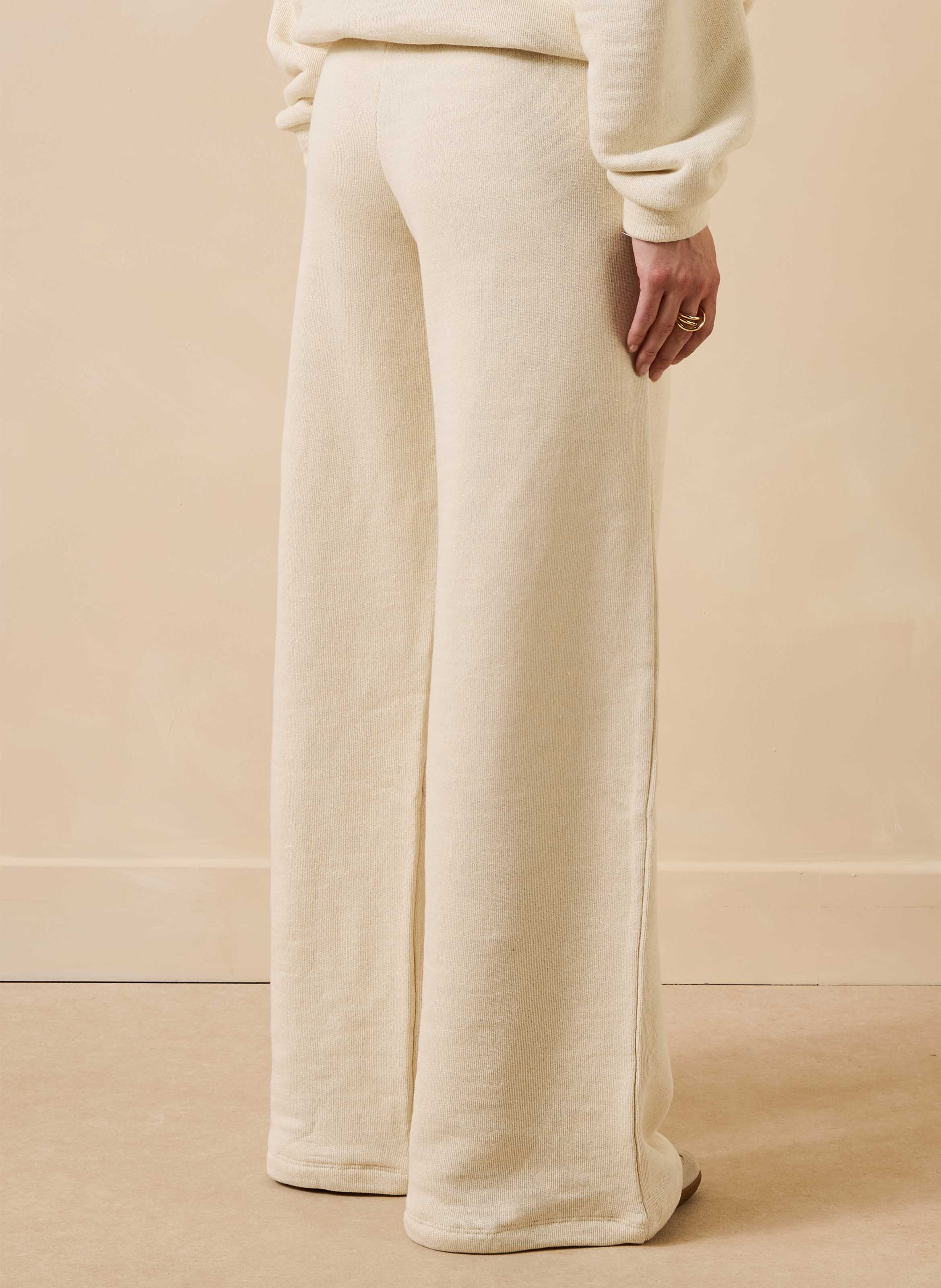 Large organic cotton blend joggers LA FEE MARABOUTEE White