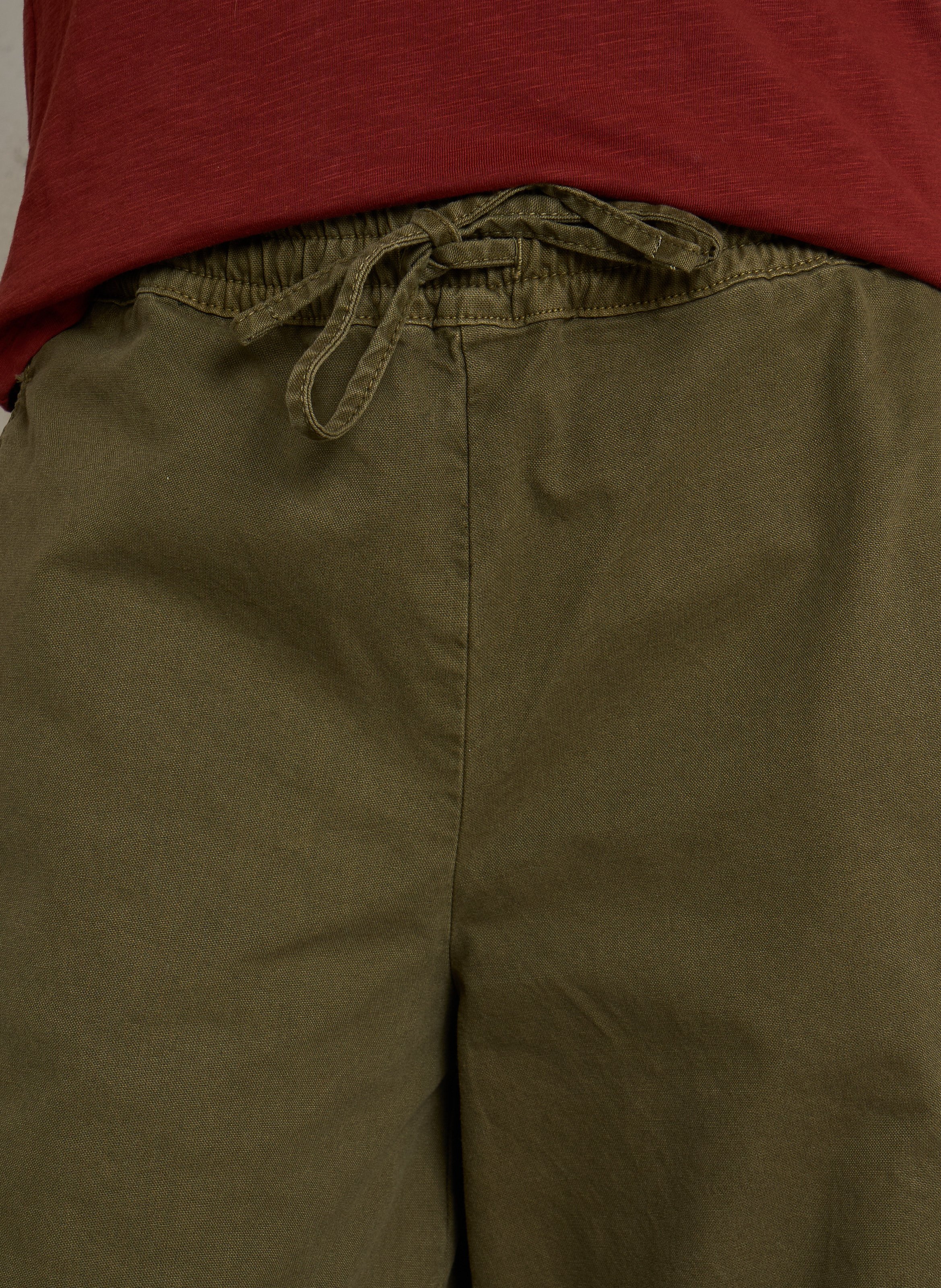 Wide-leg organic cotton pants DAMSON MADDER Green