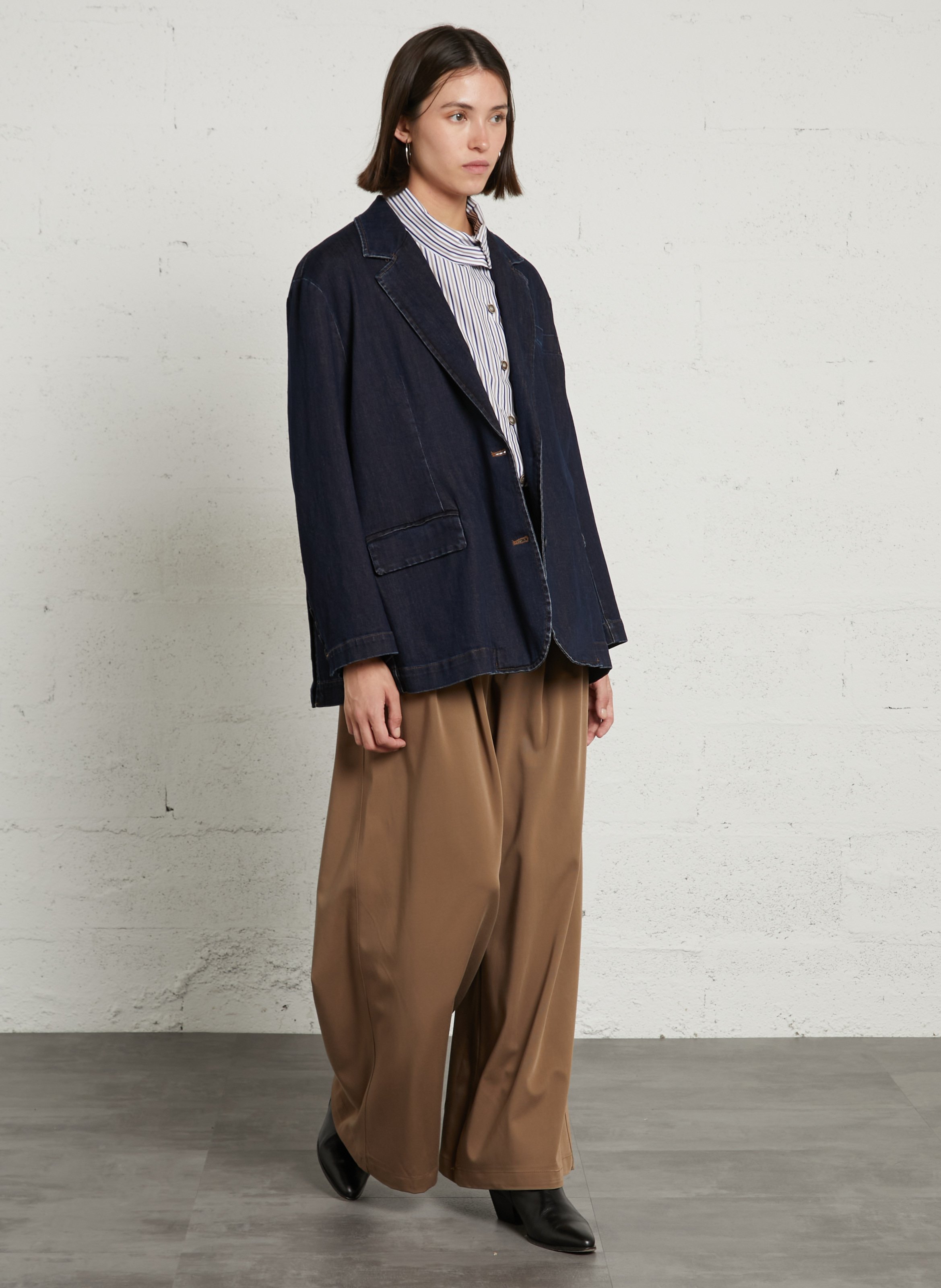 Oversized denim blazer PLEASE Blue