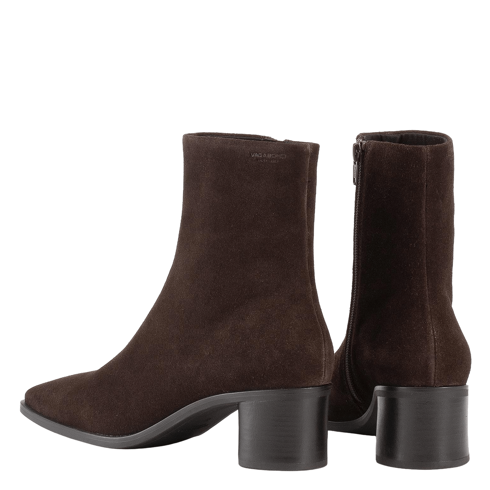 Bottines à talons en cuir suédé VAGABOND Marron