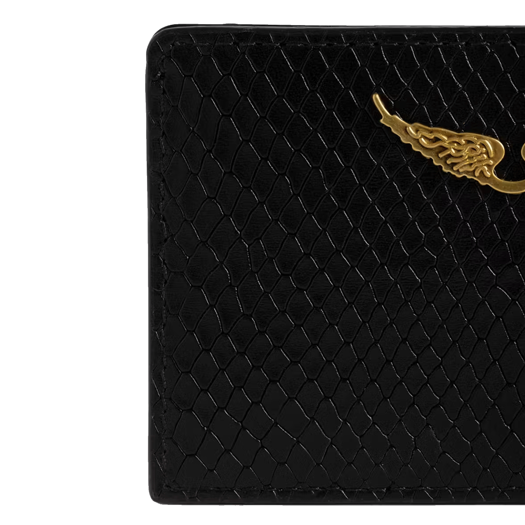 Porte-cartes effet python en cuir ZADIG&VOLTAIRE Noir