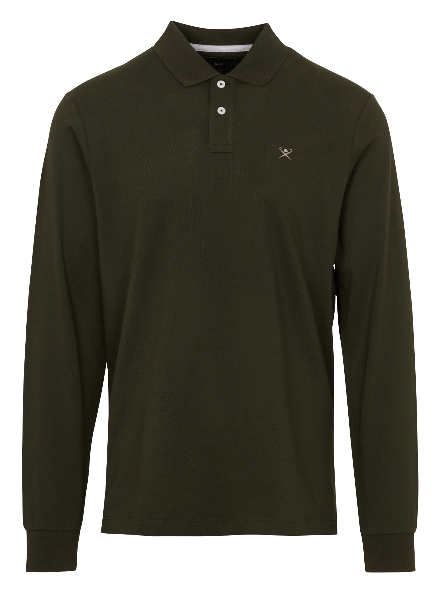 Langarm-Poloshirt aus Baumwolle HACKETT Grun