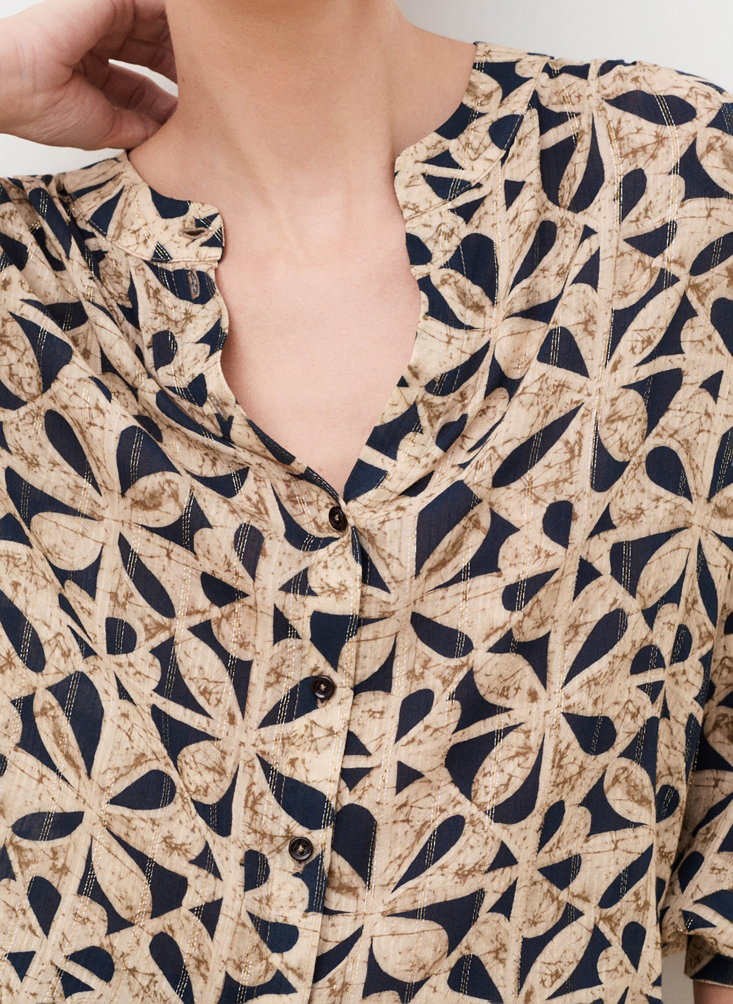 Rechte blouse met print CAROLL Veelkleurig
