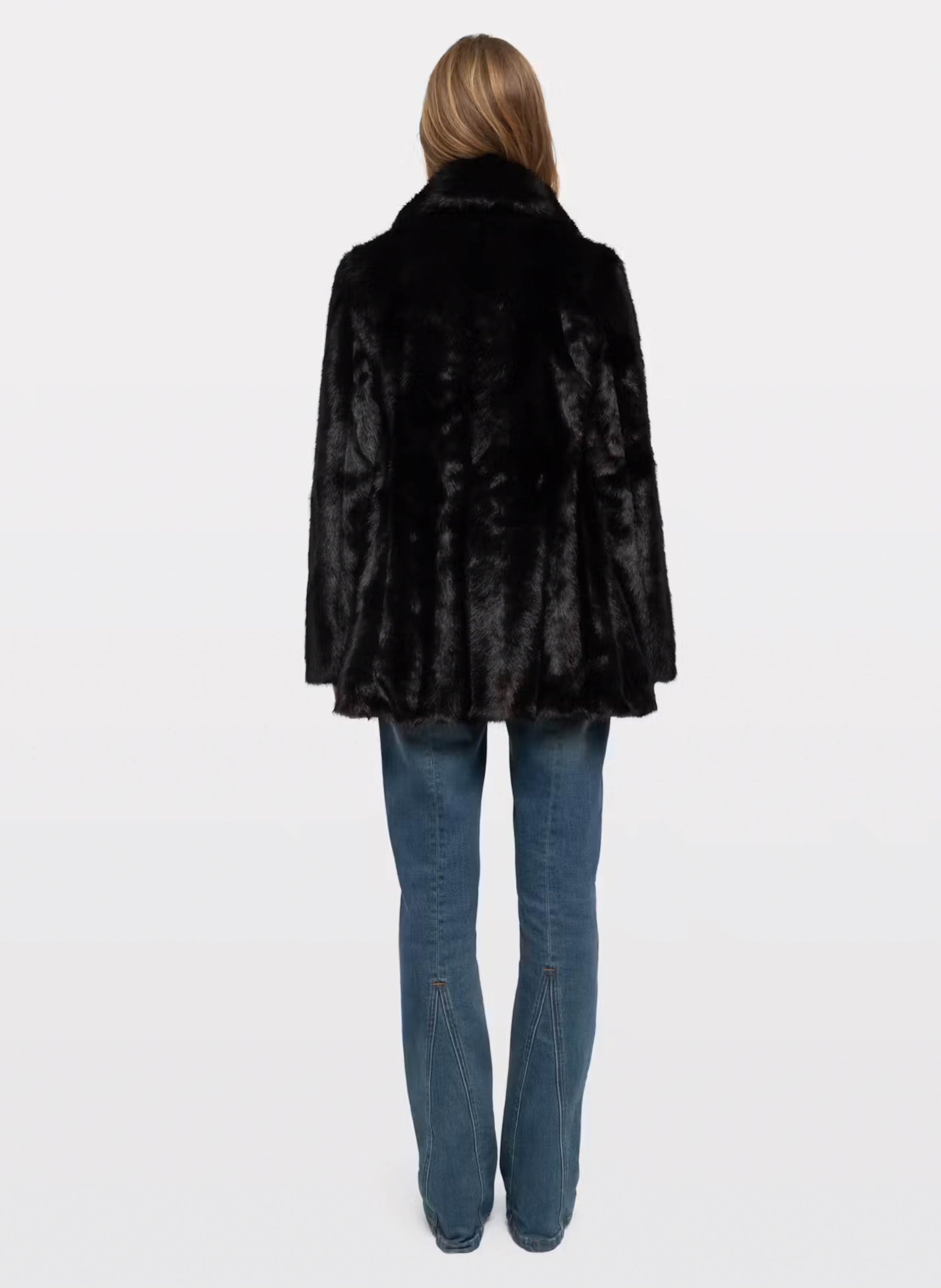 Mantel met reverskraag van bont ZADIG&VOLTAIRE Bruin