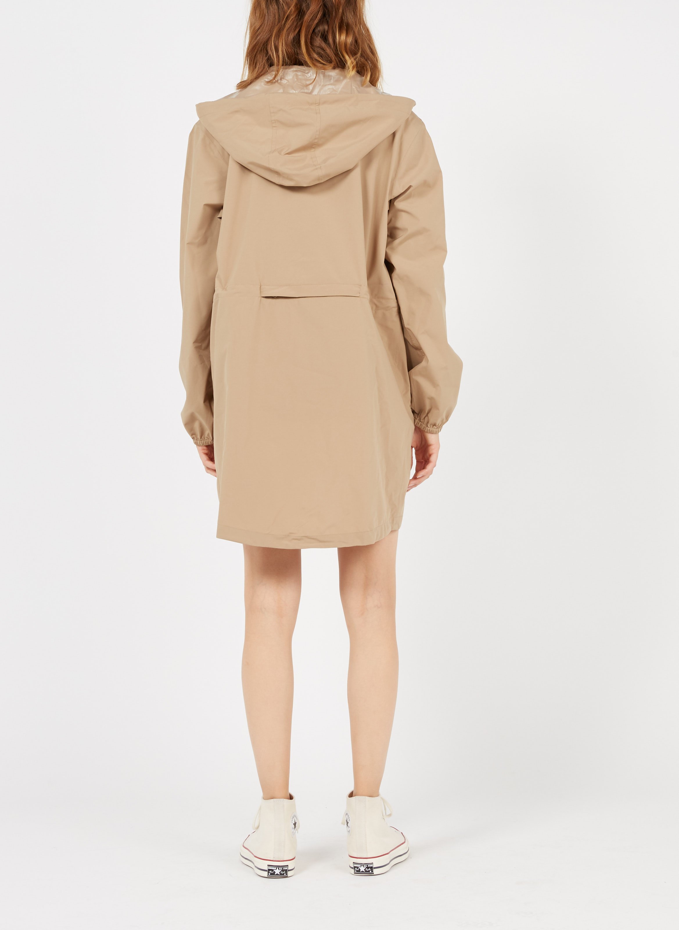 Imperméable long à capuche convertible  FLOTTE Beige