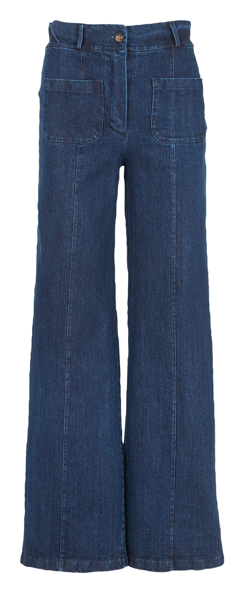 Jean flare bootcut en coton mélangé  LA FEE MARABOUTEE Bleu