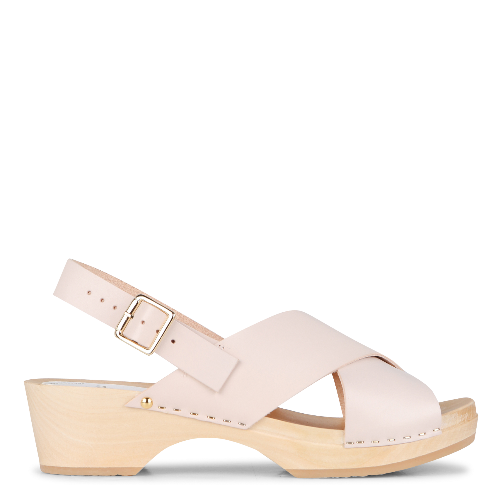 Leren sandalen met middelhoge hak SABOTS YOUYOU Roze