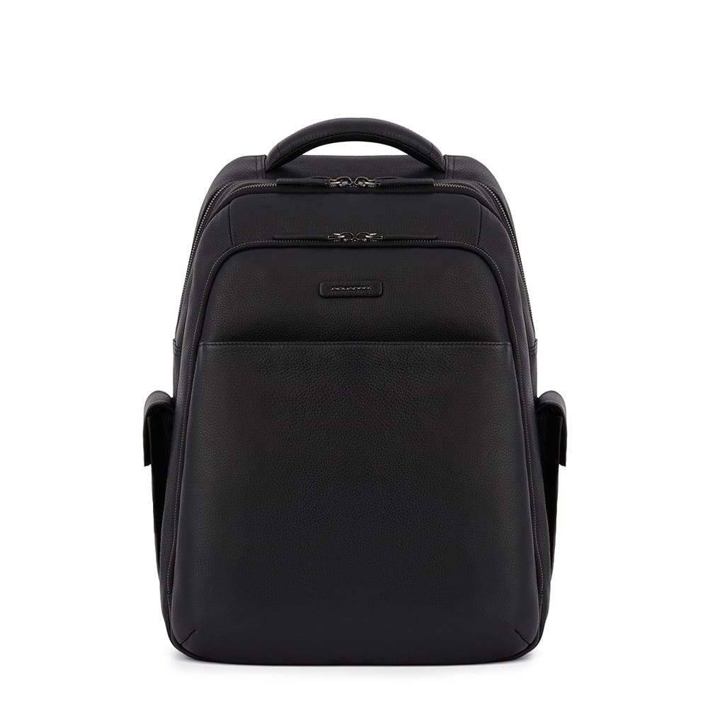 Leather backpack PIQUADRO Black