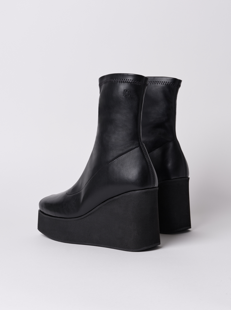 Ankle boots wedgie stretch NOO Black