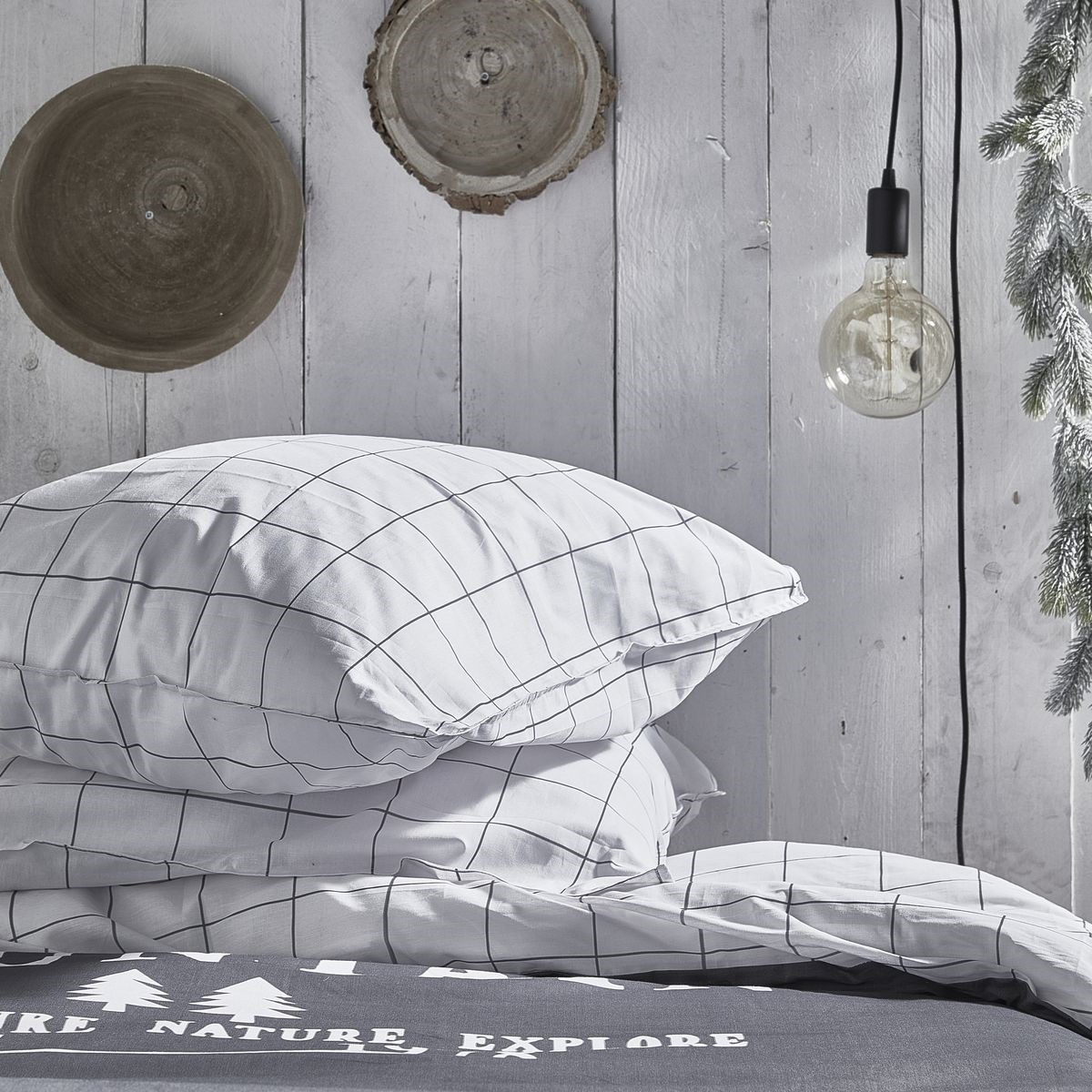 Cotton bedding set TODAY LINGE DE MAISON Grey