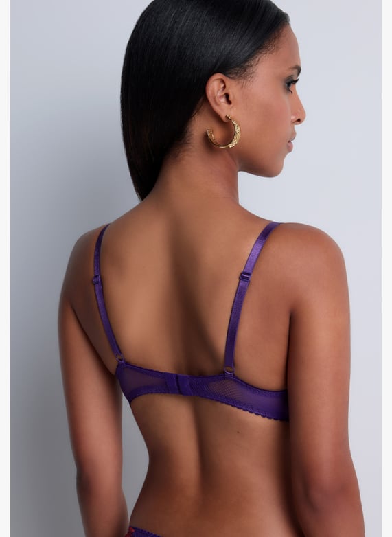 A la Folie kohl black underwired triangle bra | Purple by AUBADE A la Folie kohl black underwired triangle bra Purple