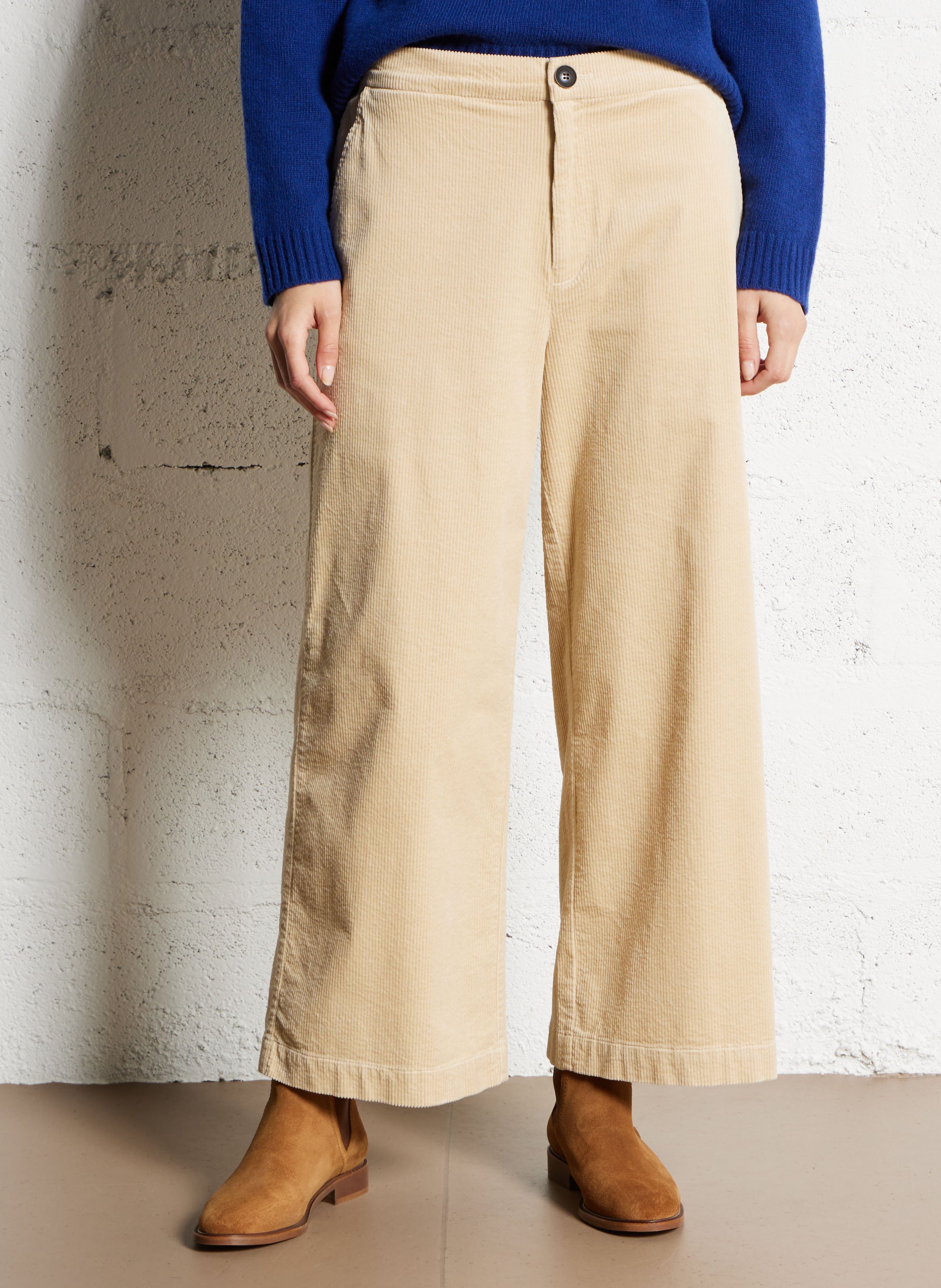 Pantalon large en coton mélangé NICE THINGS