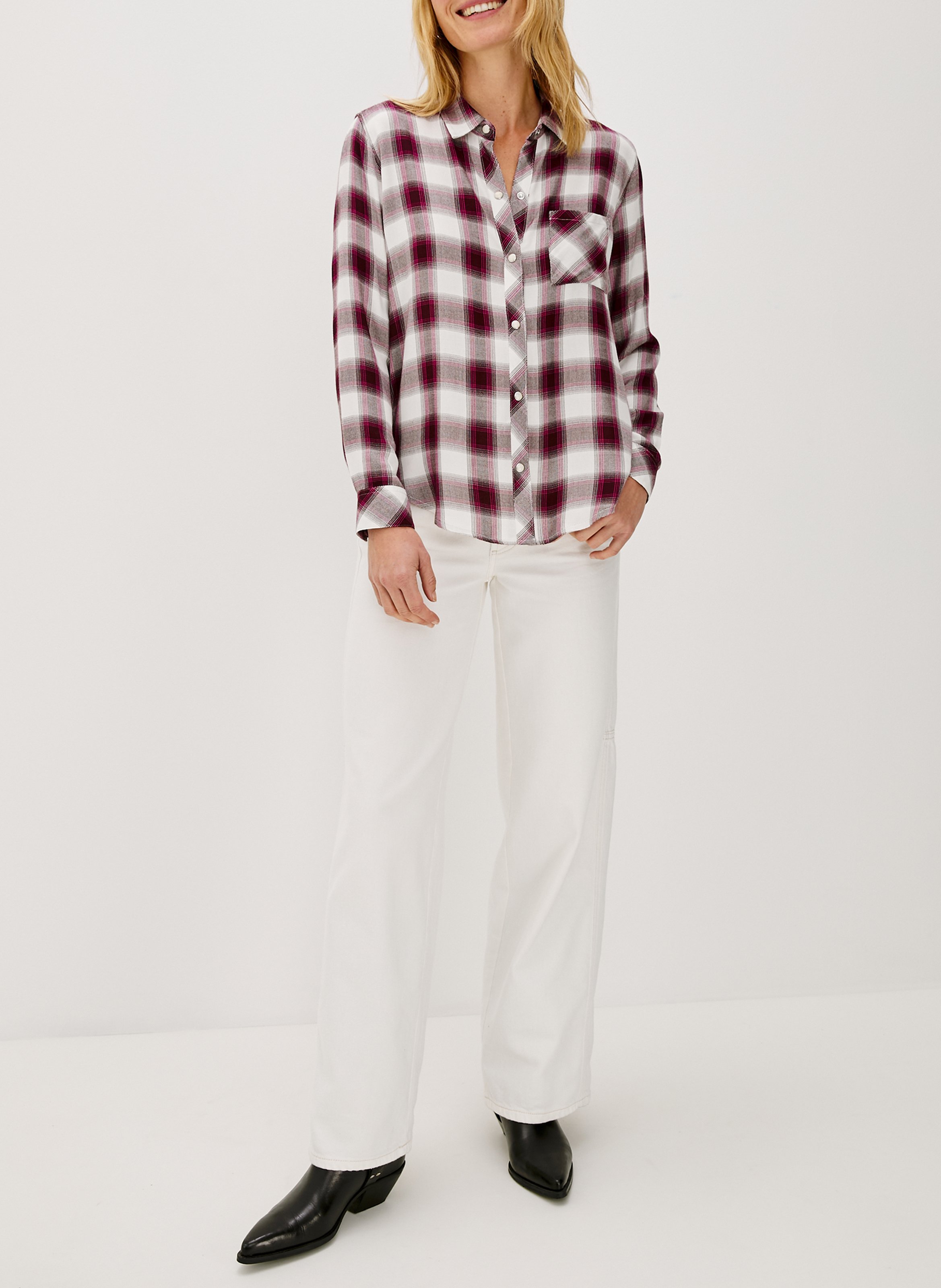 Chemise droite à carreaux RAILS Multicolore