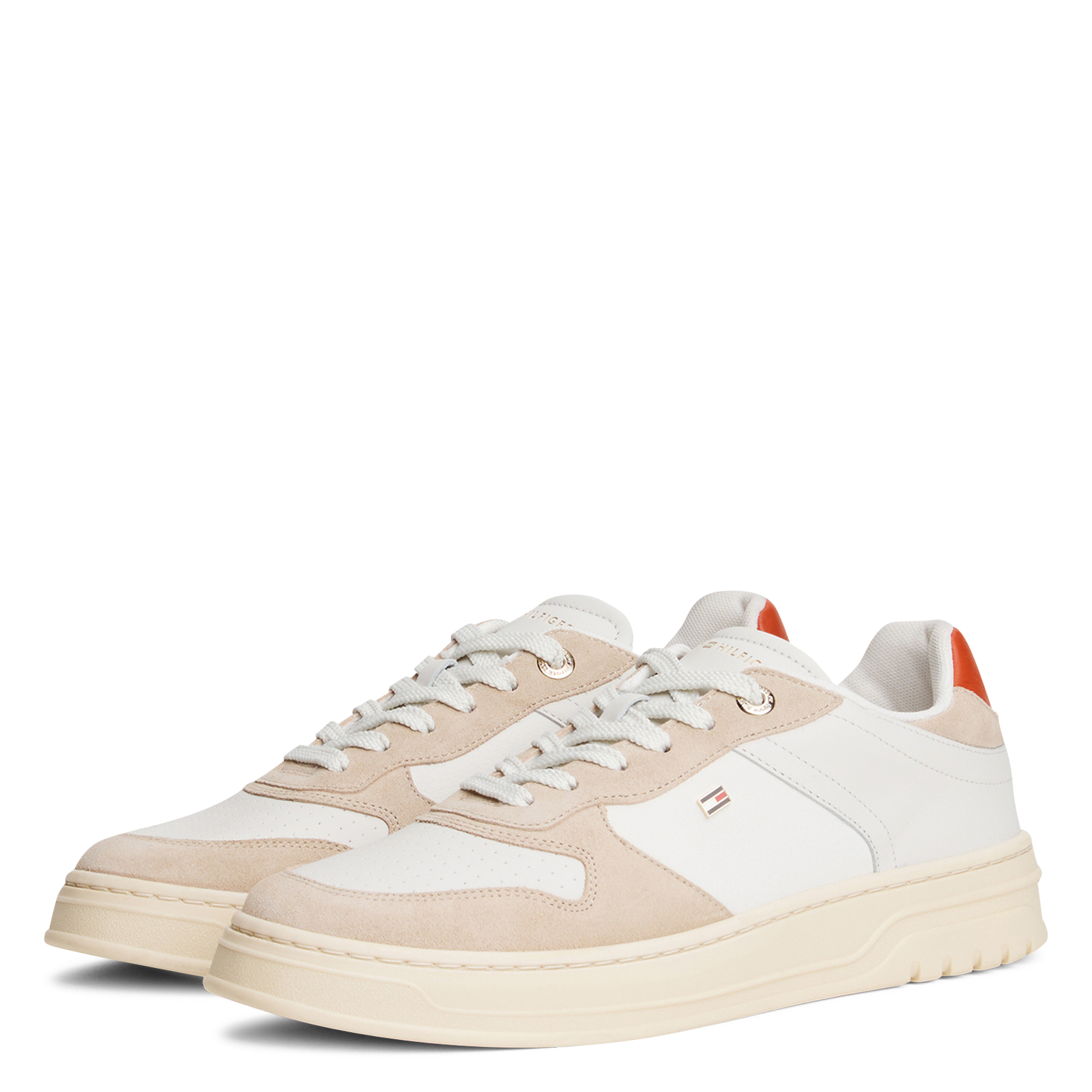 Baskets basses en cuir TOMMY HILFIGER Beige
