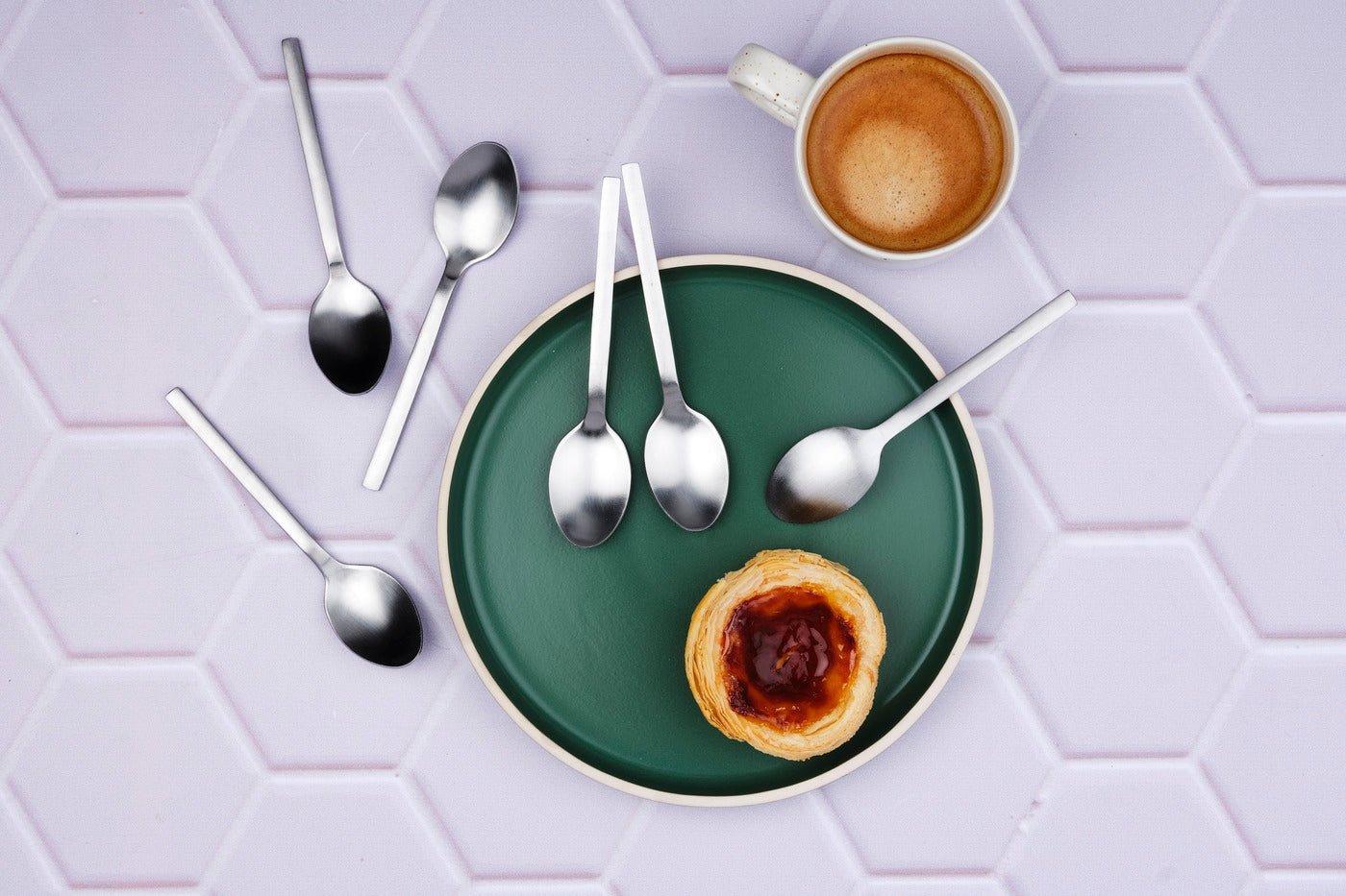 Set of 6 Emund teaspoons - copper BJORN Silver