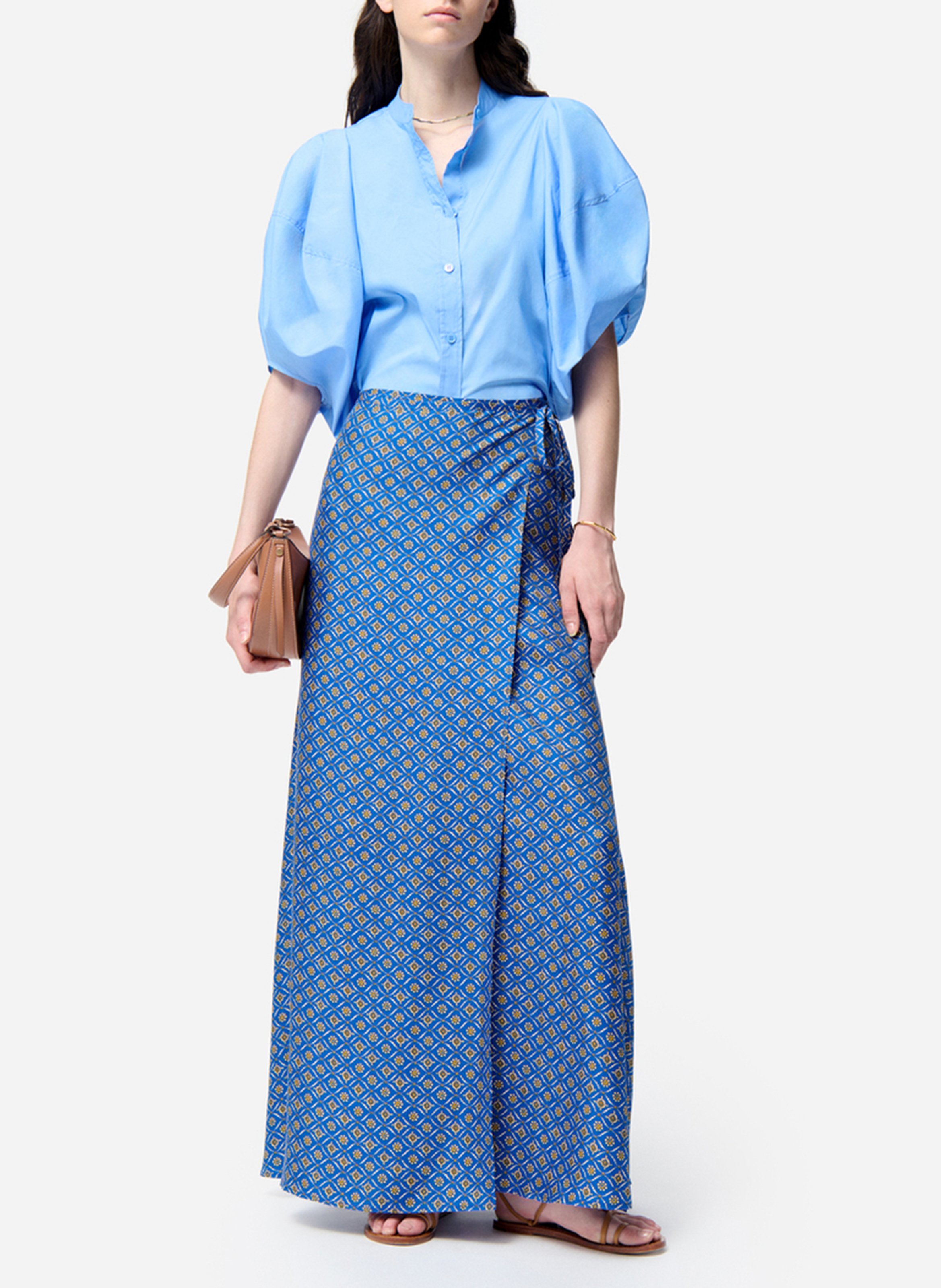 Blouse met ronde hals VANESSA BRUNO Blauw