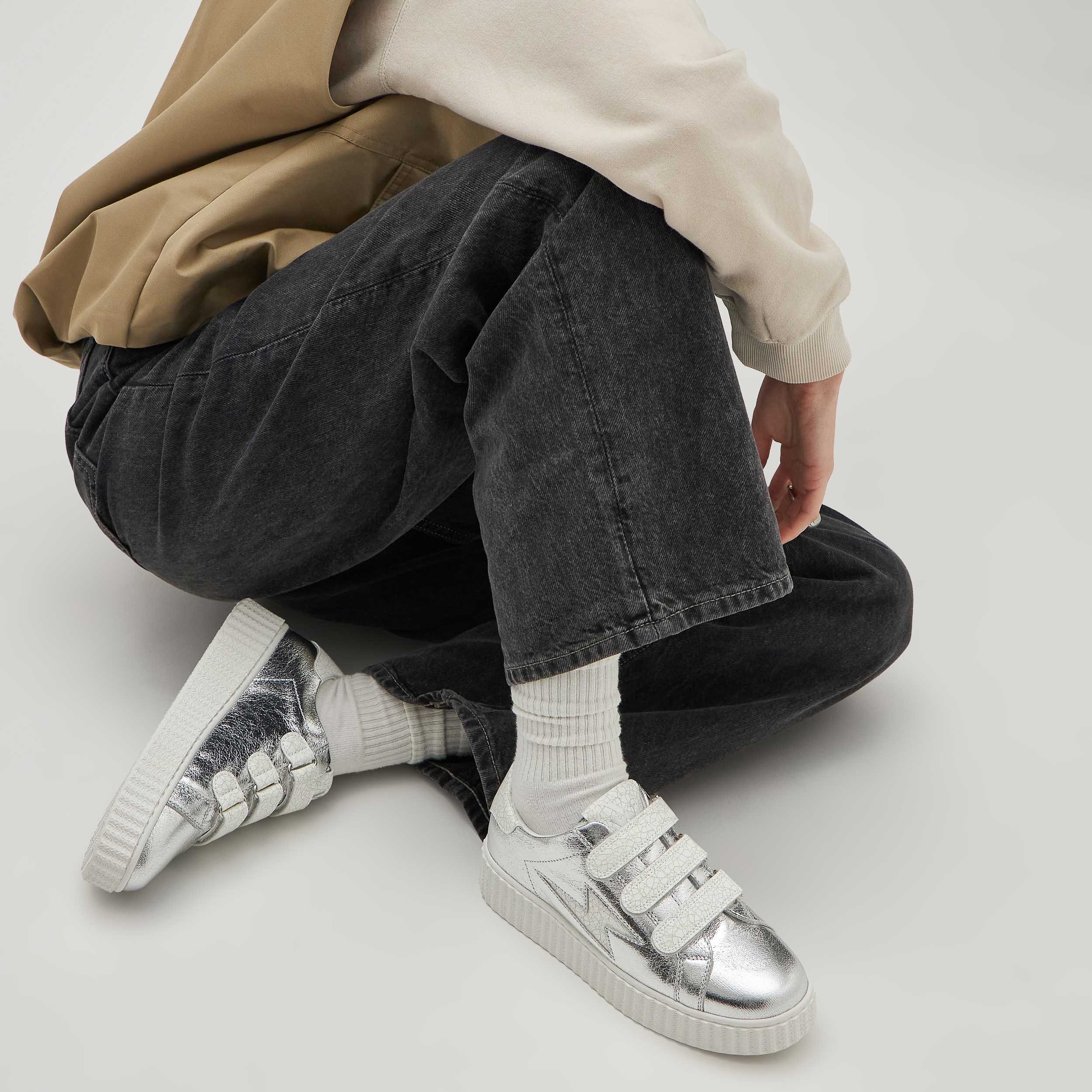 Leather dress shoes VANESSA WU Silver