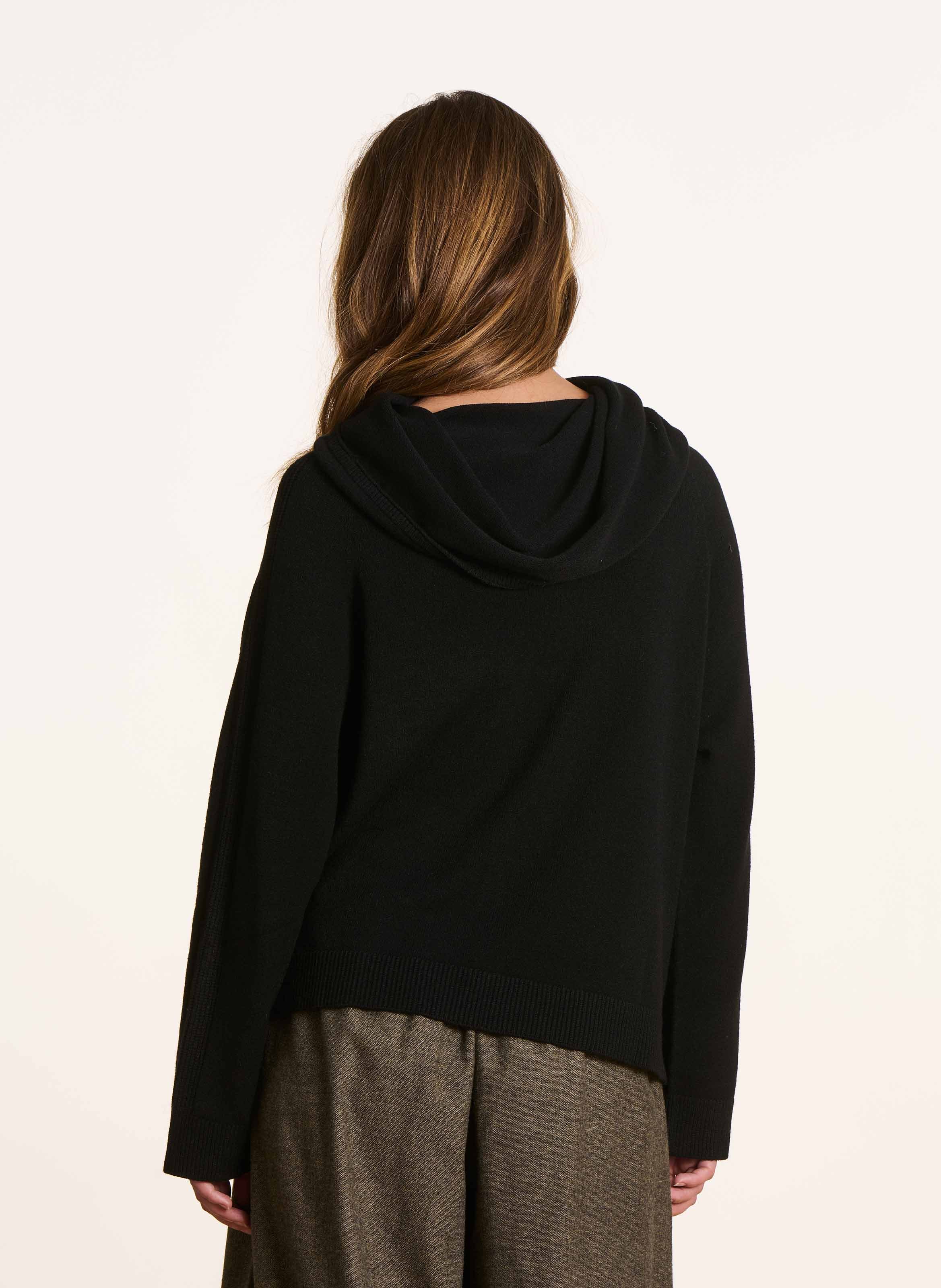 Cowl-neck sweater LA FEE MARABOUTEE Black