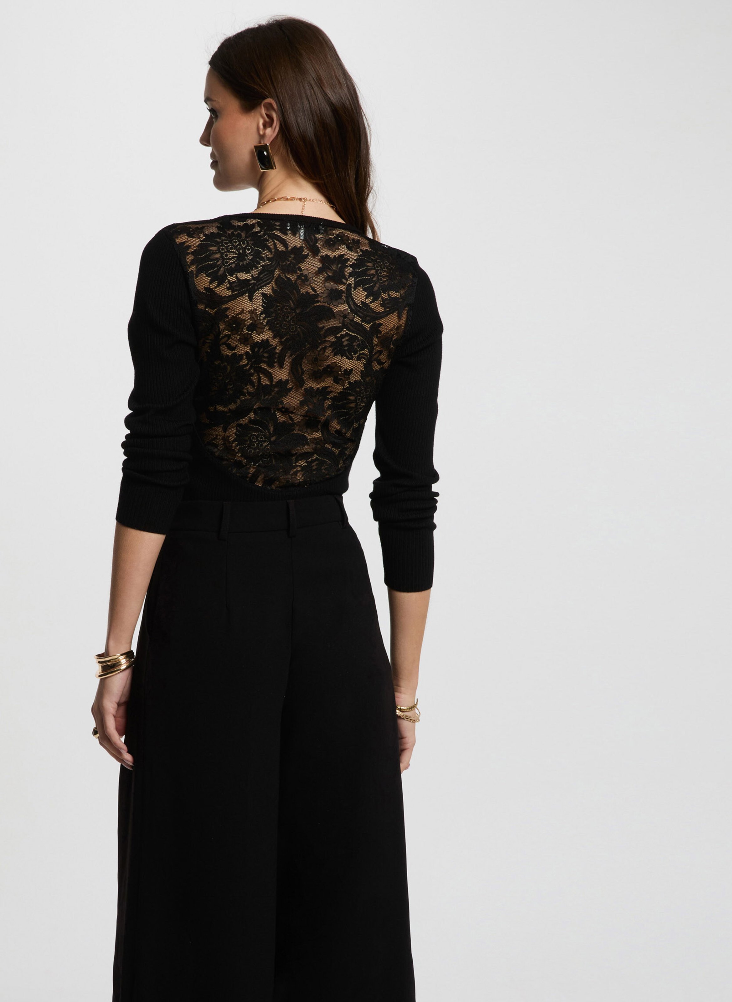 High-neck sweater MORGAN Black