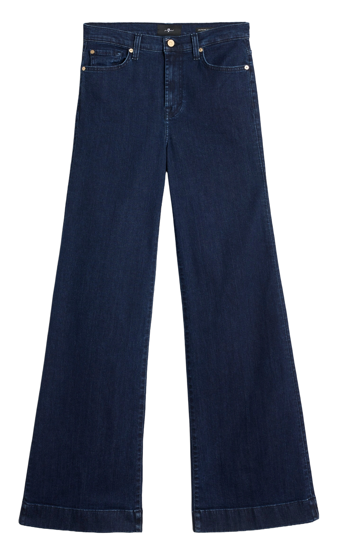 Donkere denim flared high-waist jeans 7 FOR ALL MANKIND Blauw