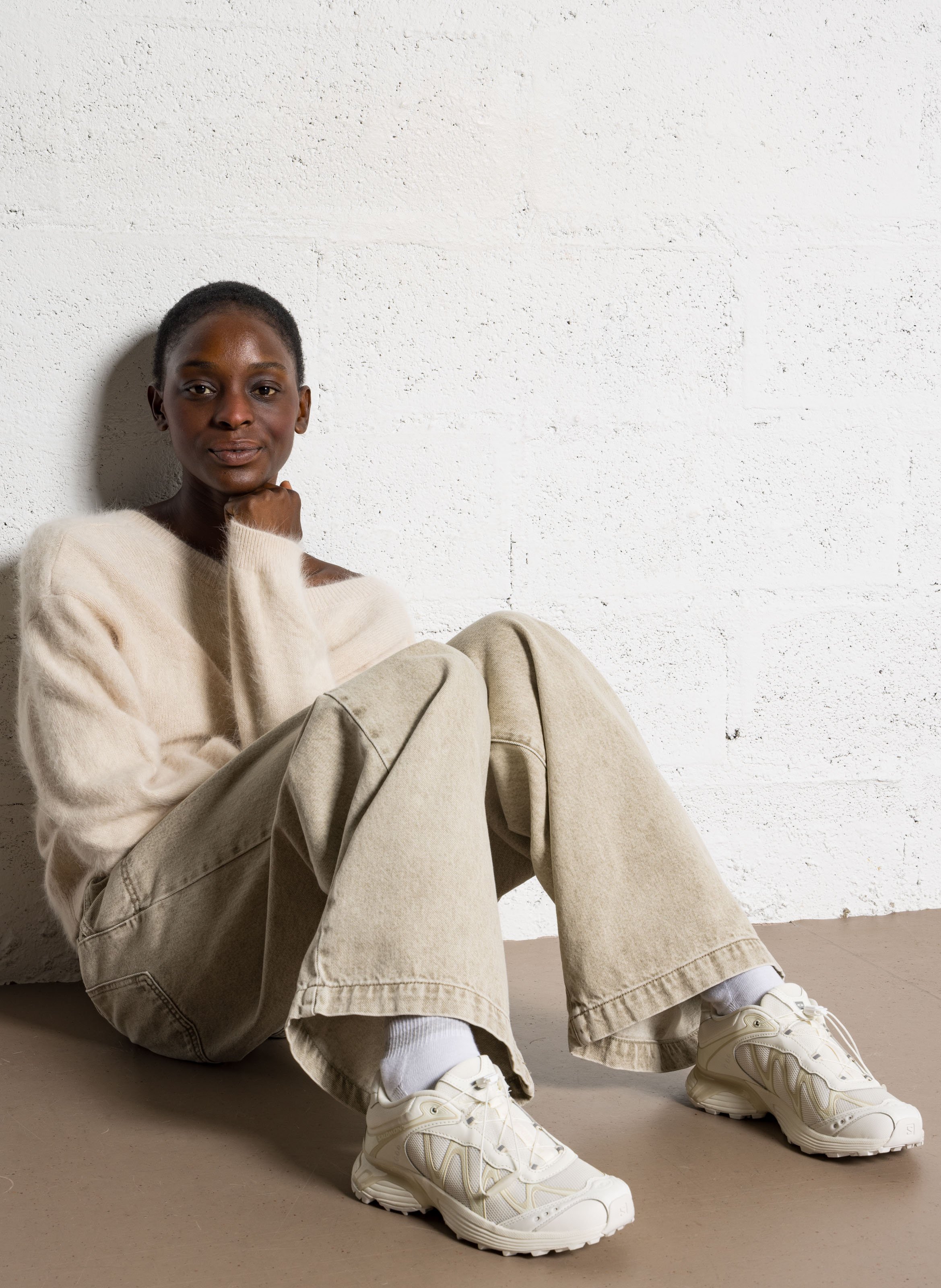 Baskets basses SALOMON Beige