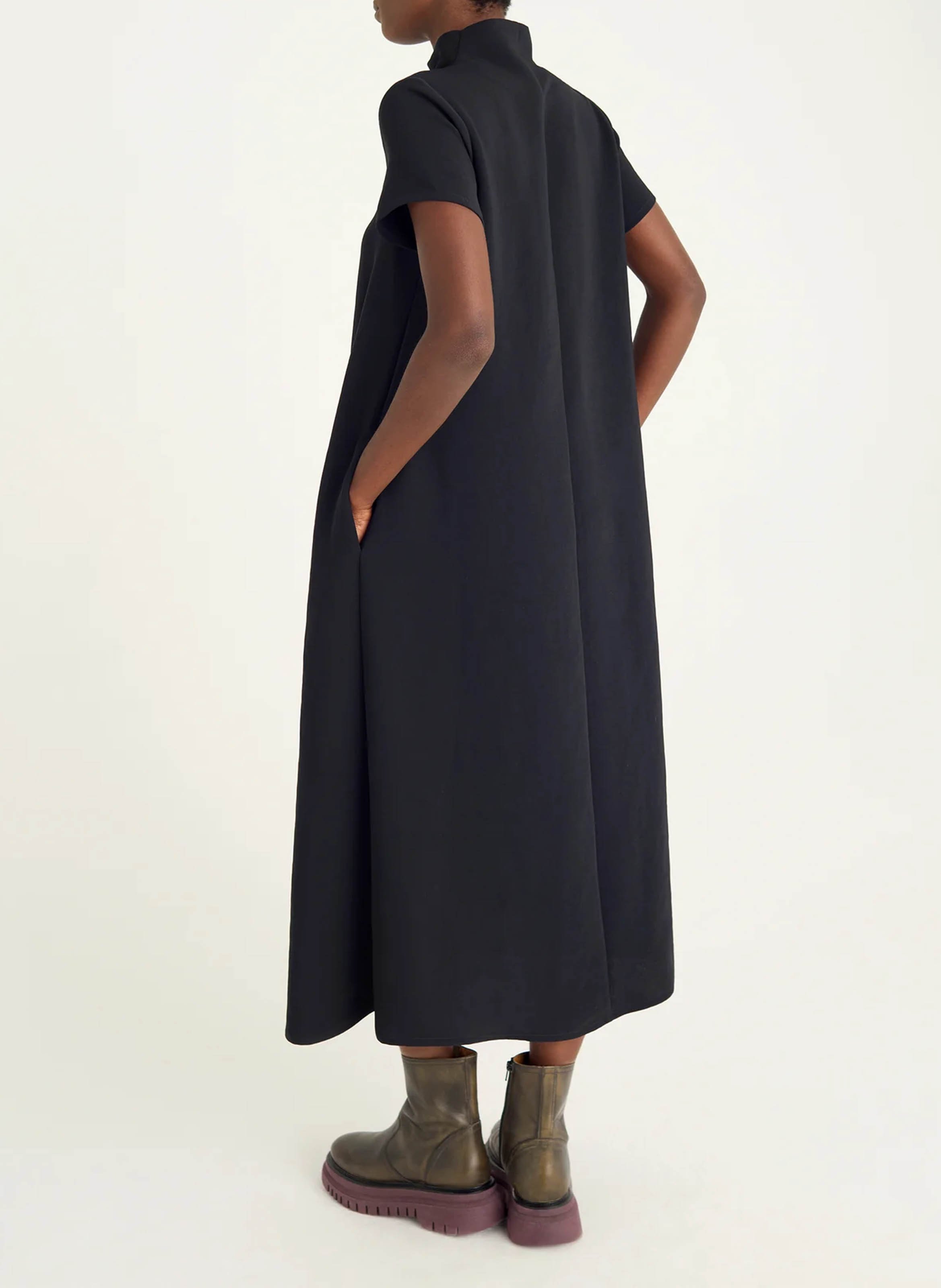 Robe midi col montant COTELAC Noir