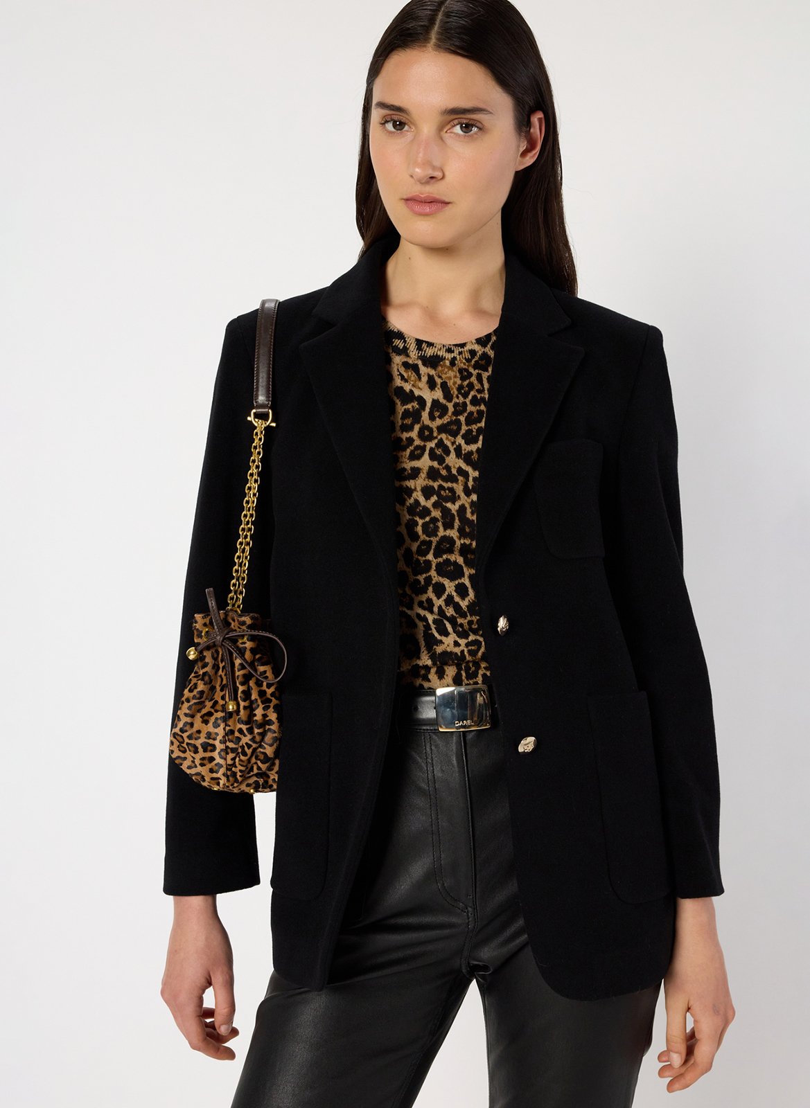 Blazer van wolmix GERARD DAREL Zwart