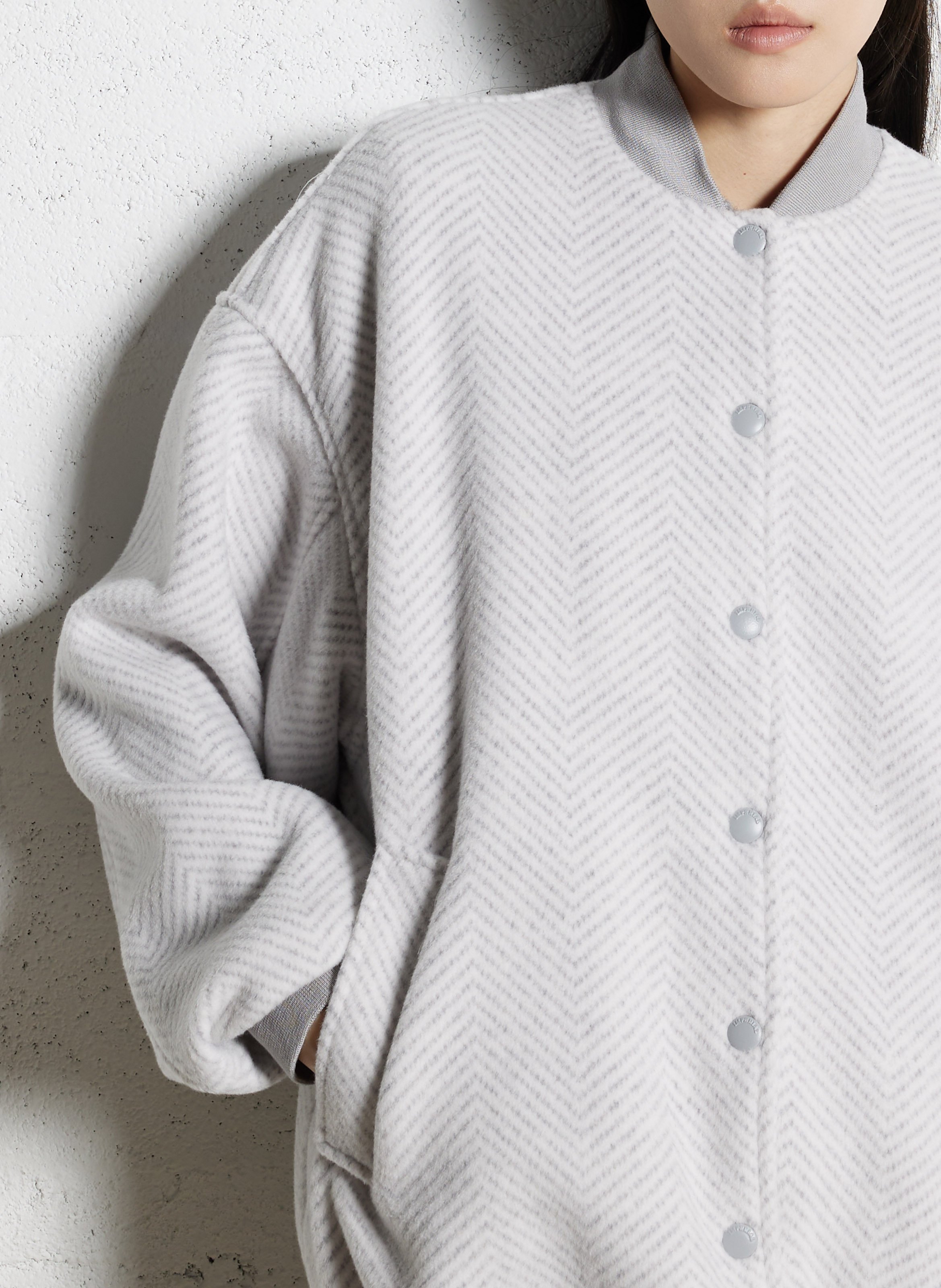 Blouson ample col teddy à motif chevrons IMPERIAL Multicolore