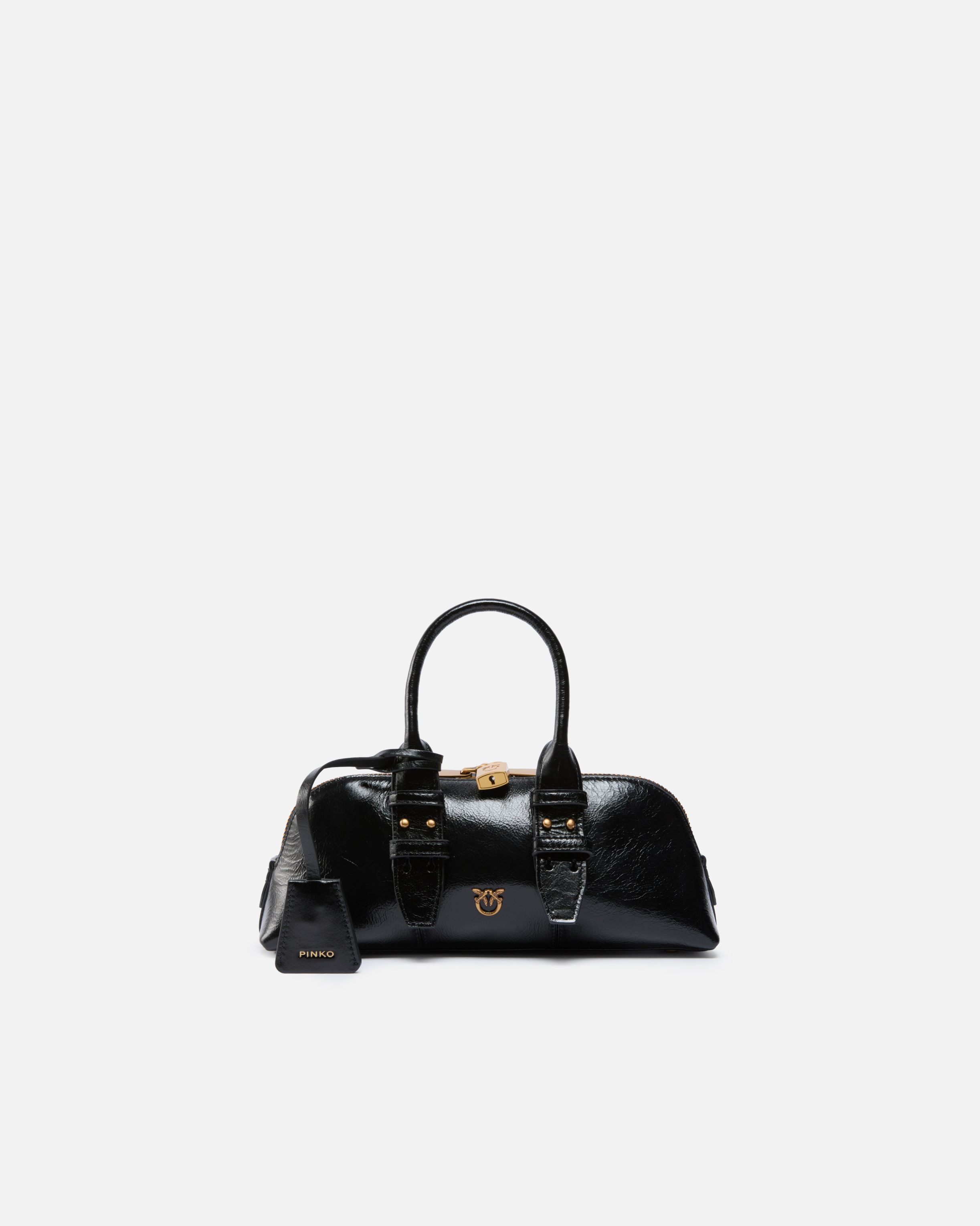 Small patent leather escape bag handbag PINKO Black