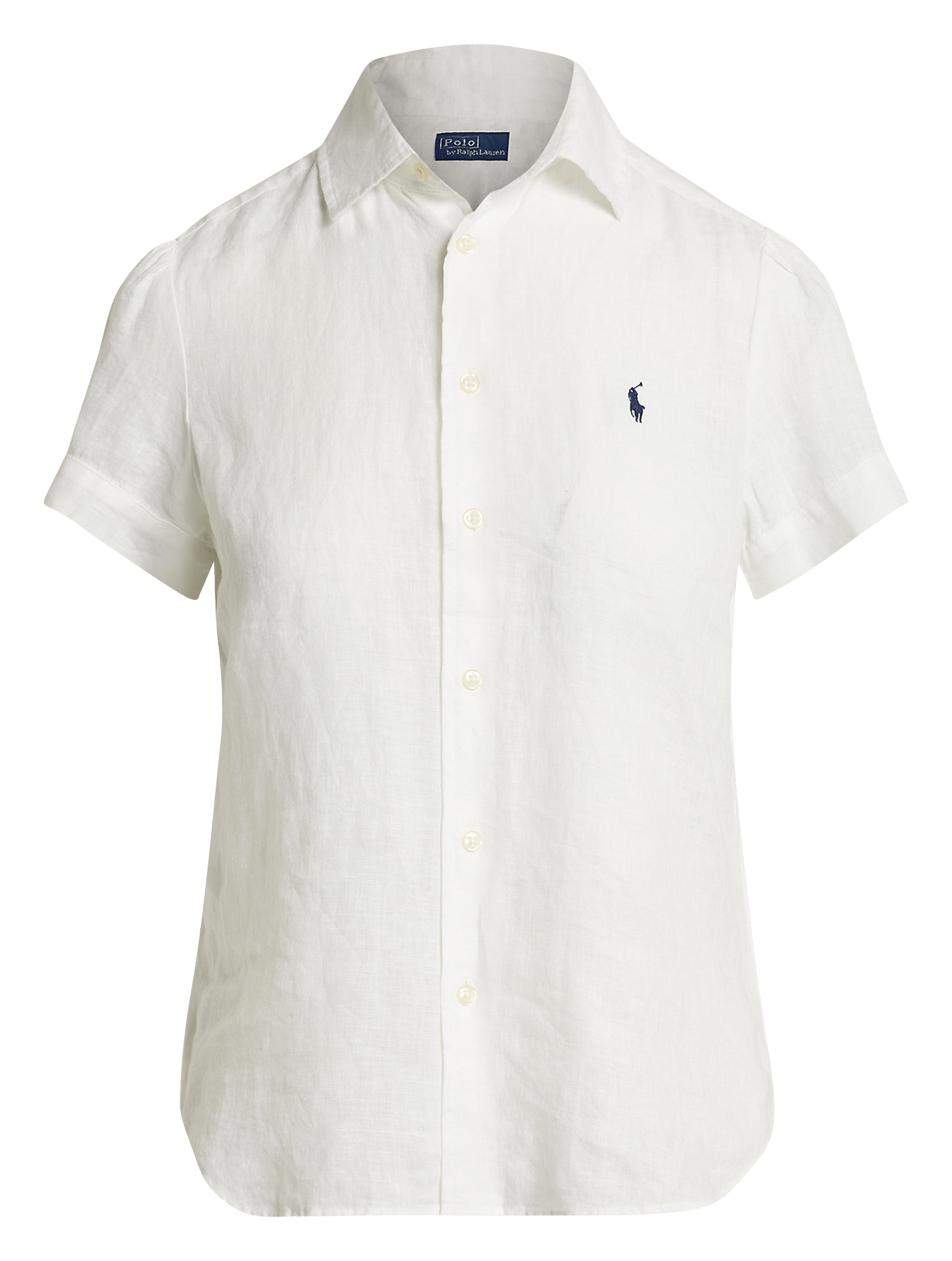 Short-sleeved linen shirt with logo POLO RALPH LAUREN
