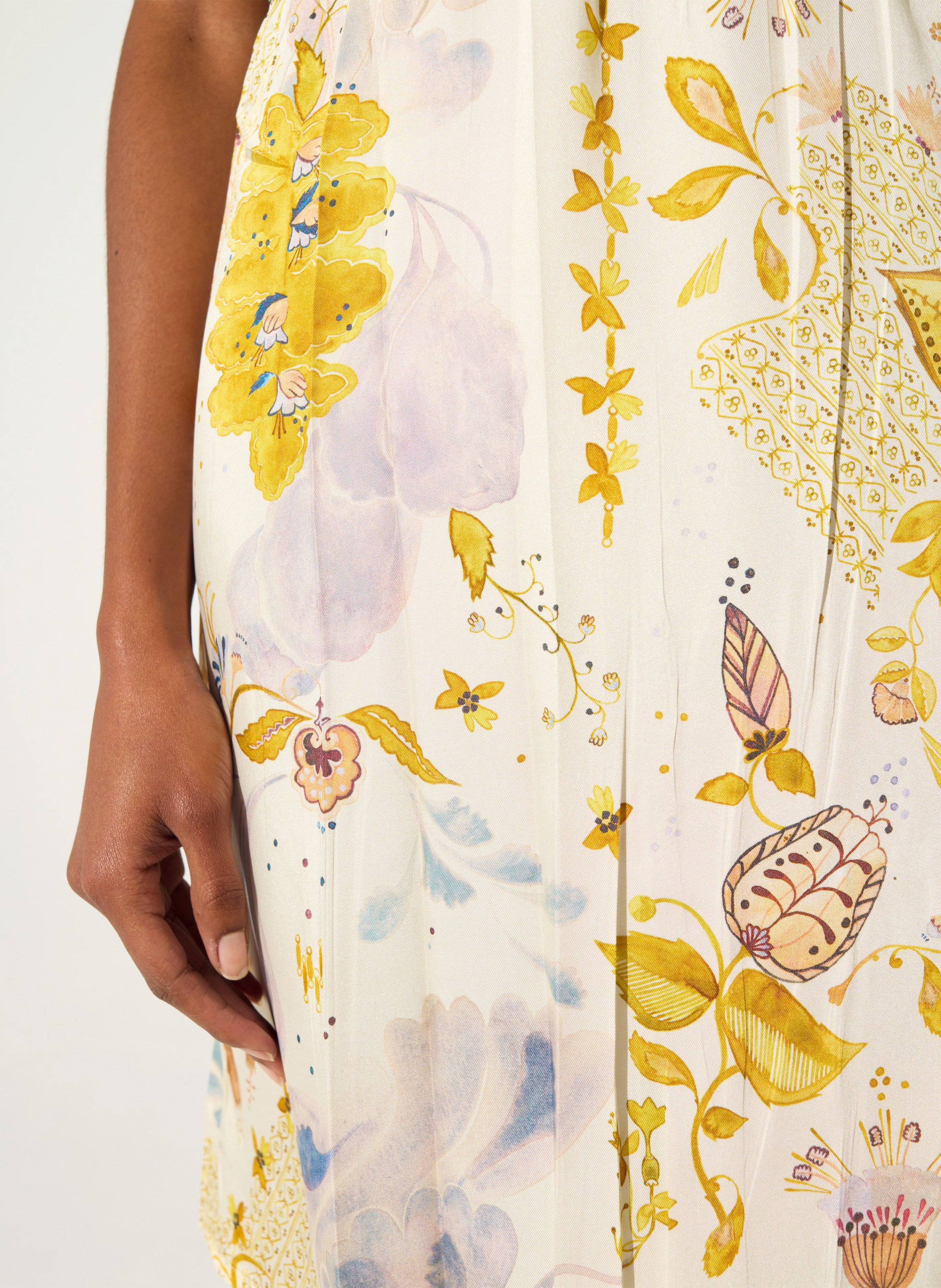 Robe courte cintrée col V COTELAC Blanc