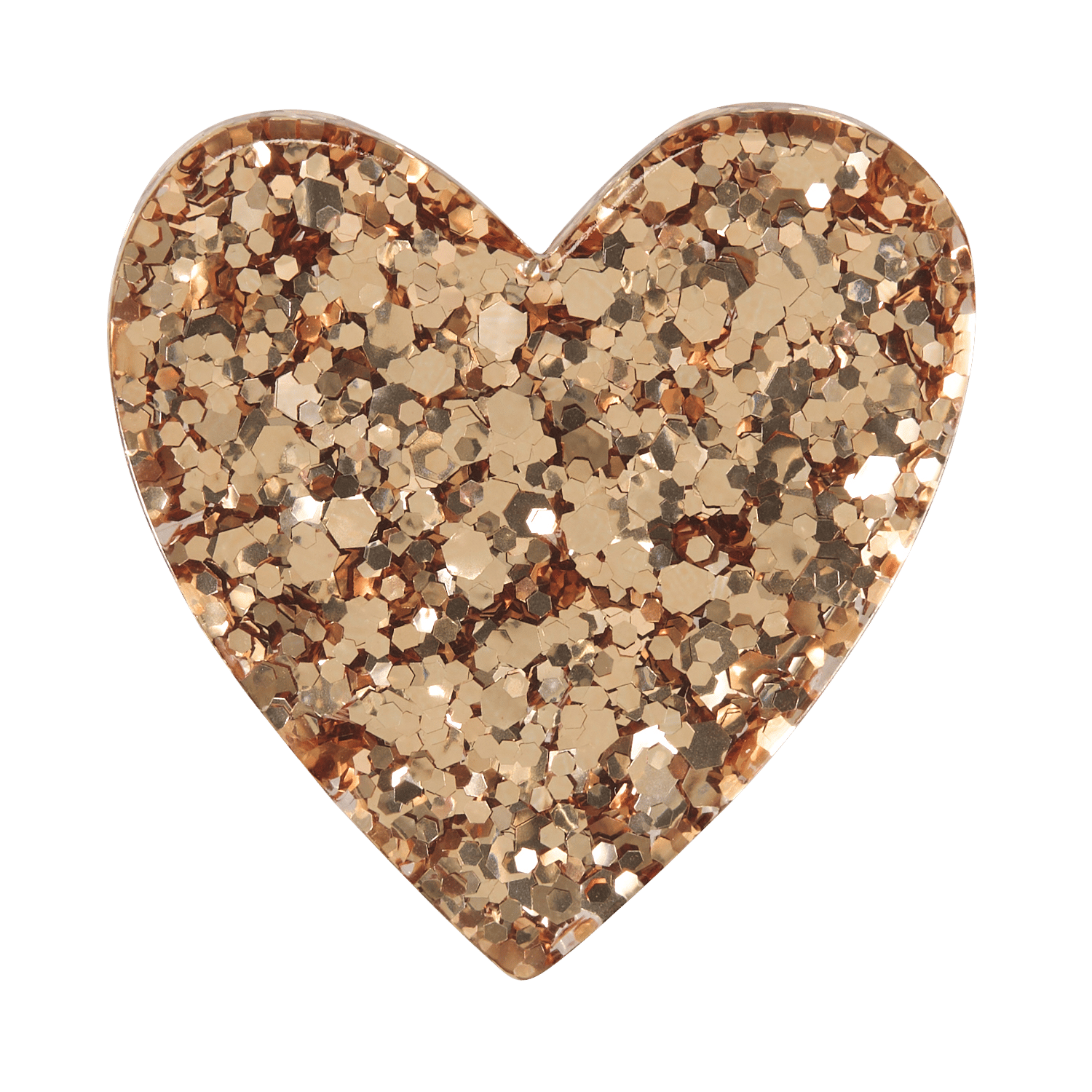 Resin and glittery brass brooch DES PETITS HAUTS Golden